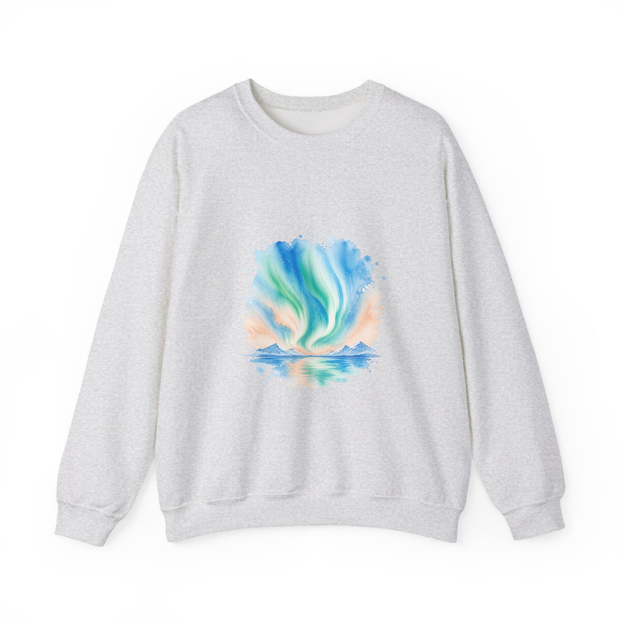 Matching Couple Sweatshirt - Aurora & Southern Cross Matching Couple Comfort Colors Crew Watercolor Art His Hers Birthday Gift - Design A