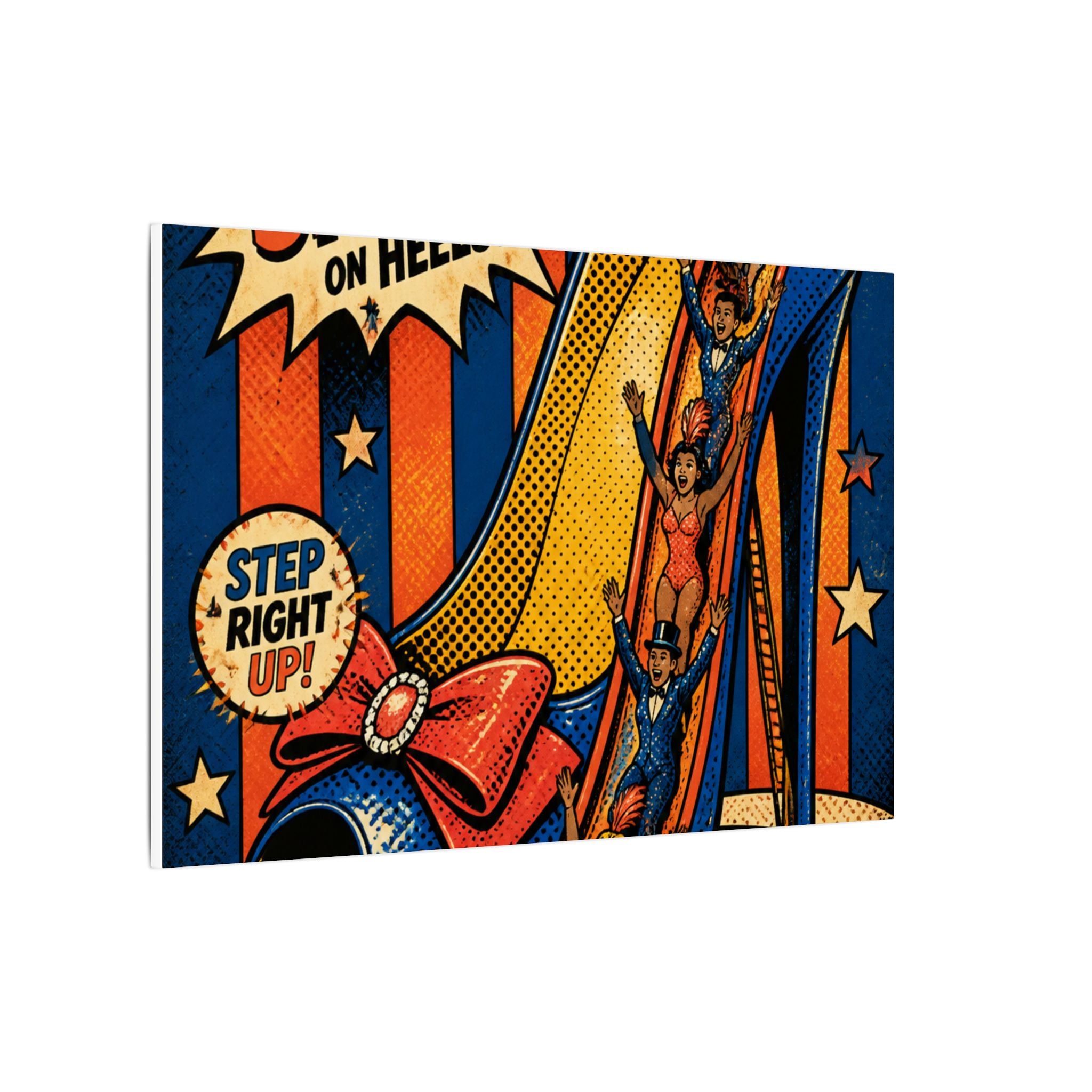 High Heel Slide Wall Art Canvas 24×36 Pop Art Restaurant Decor Maximalist Print