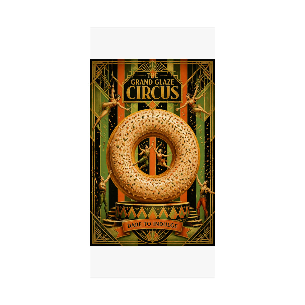 Donut Circus Ring Wall Art Poster 18×24 Art Deco Entryway Decor Maximalist Print