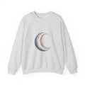 Matching Couple Sweatshirt - Waxing & Waning Moon Matching Couple Premium Fleece Sweatshirt Hand-Drawn Art His Hers Anniversary Gift - Design A