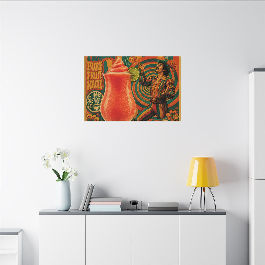 Daiquiri Fruit Juggler Wall Art Canvas 16×20 Psychedelic Cafe Decor Maximalist Print