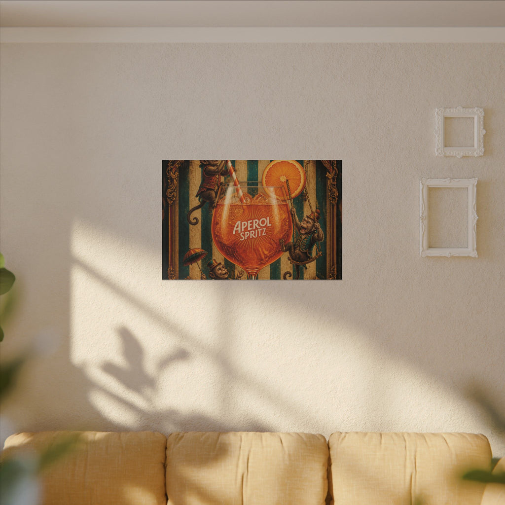 Aperol Spritz Monkeys Wall Art Canvas 16×20 Baroque Home Office Decor Maximalist Print