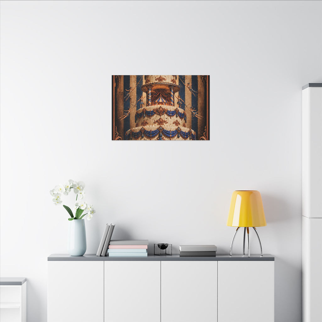 Birthday Cake Trapeze Wall Art Canvas 16×20 Baroque Home Office Decor Maximalist Print