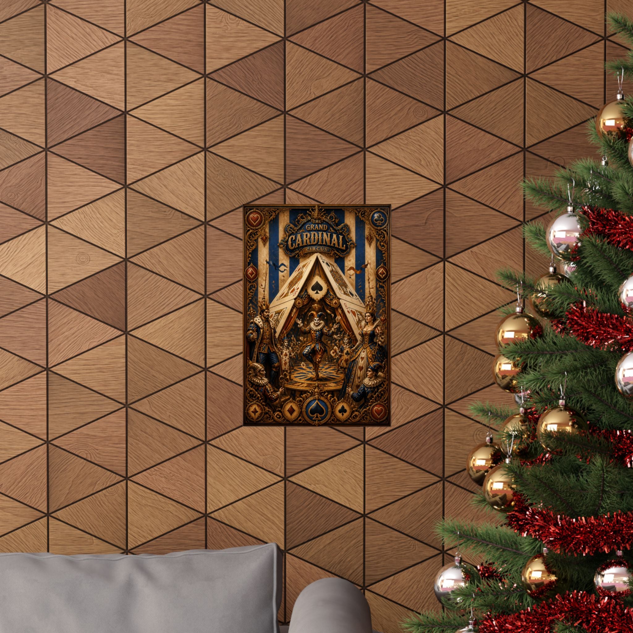 Playing Cards Tent Wall Art Poster 24×36 Baroque Studio Decor Maximalist Print