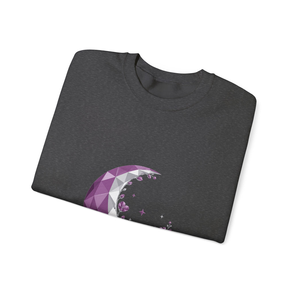 Matching Couple Sweatshirt - Waxing & Waning Moon Matching Couple Premium Fleece Sweatshirt Geometric Art His Hers Love Gift - Design A
