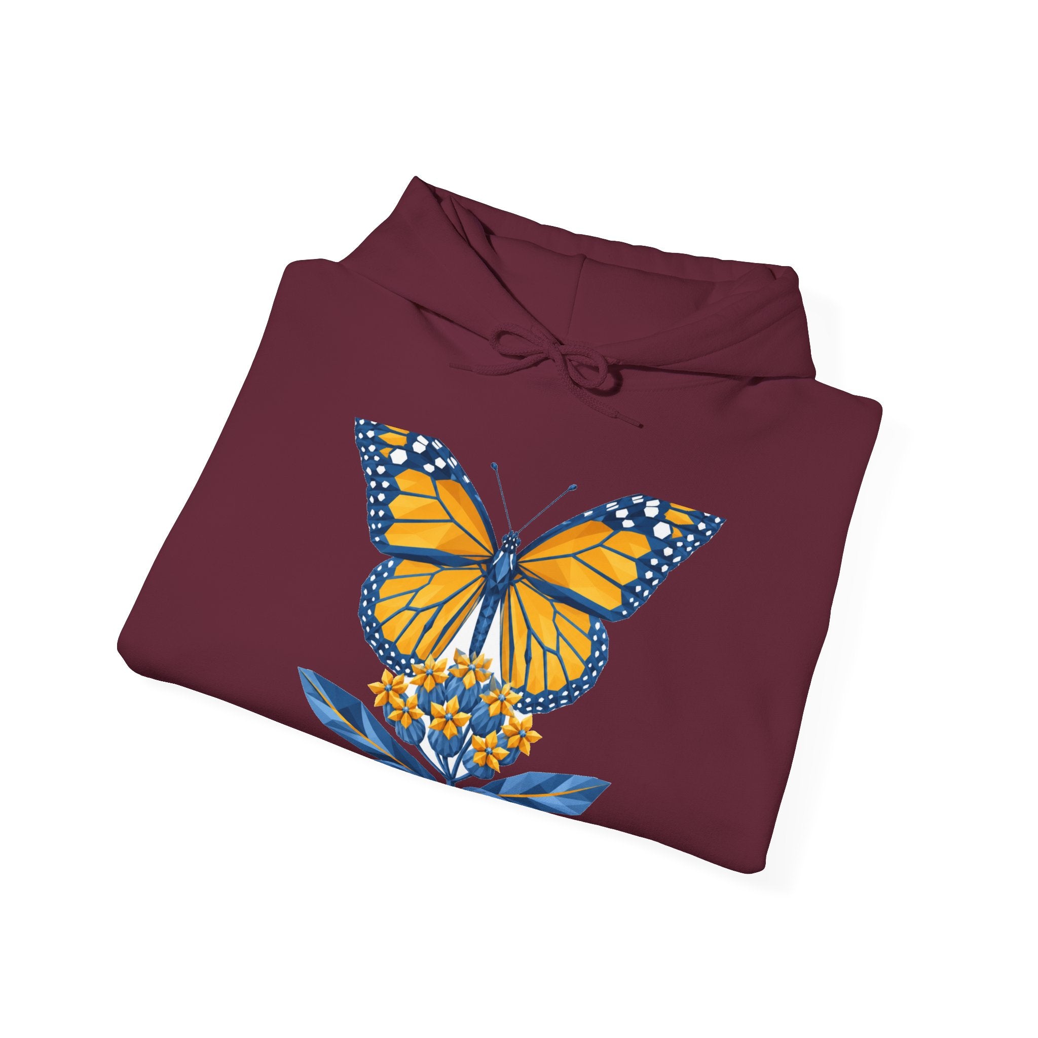 Matching Couple Sweatshirt - Butterfly & Moth Matching Couple Hooded Sweatshirt Geometric Art His Hers Couple Gift - Design A