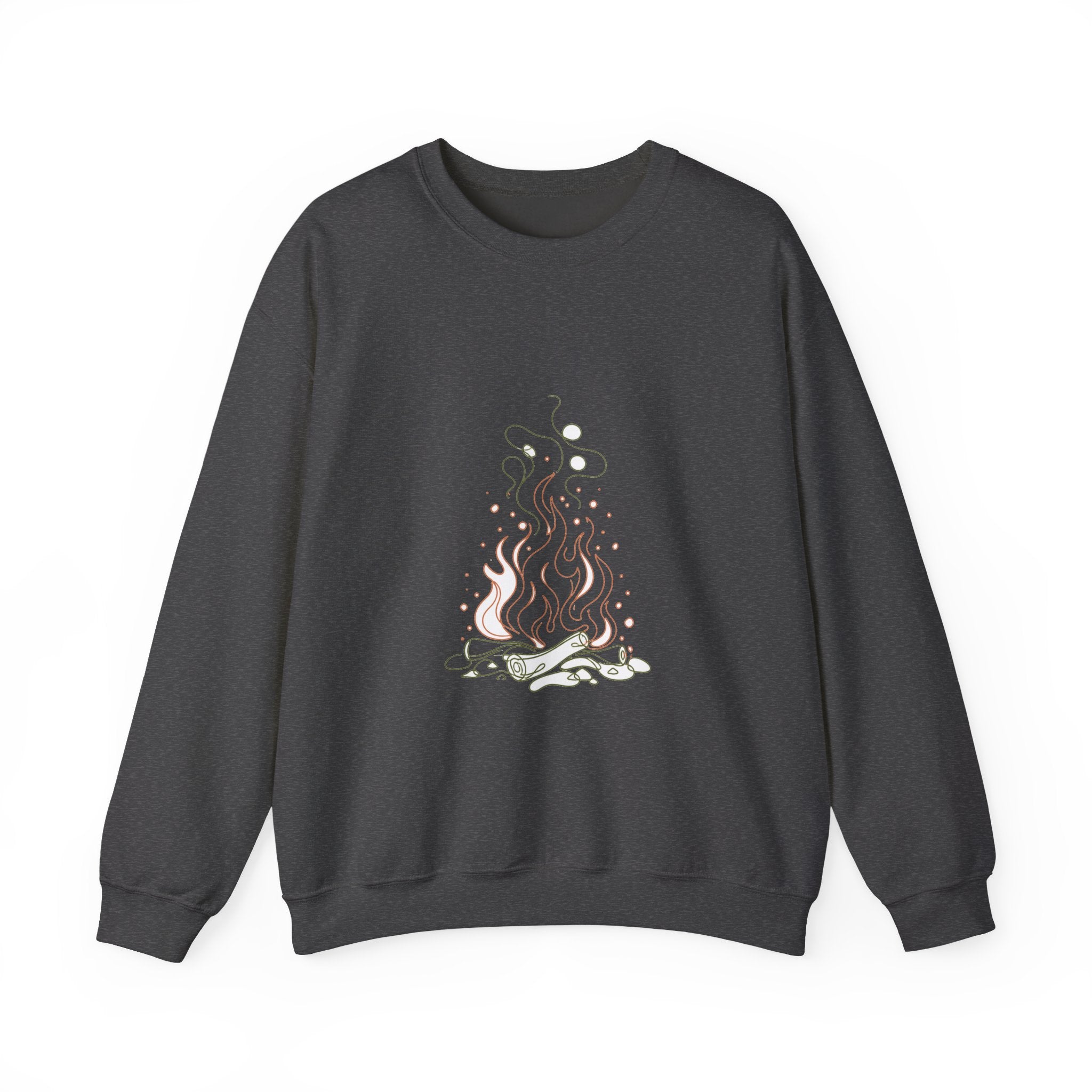 Matching Couple Sweatshirt - Wildfire & Waterfall Matching Couple Comfort Colors Crew Minimalist Art His Hers Christmas Gift - Design A