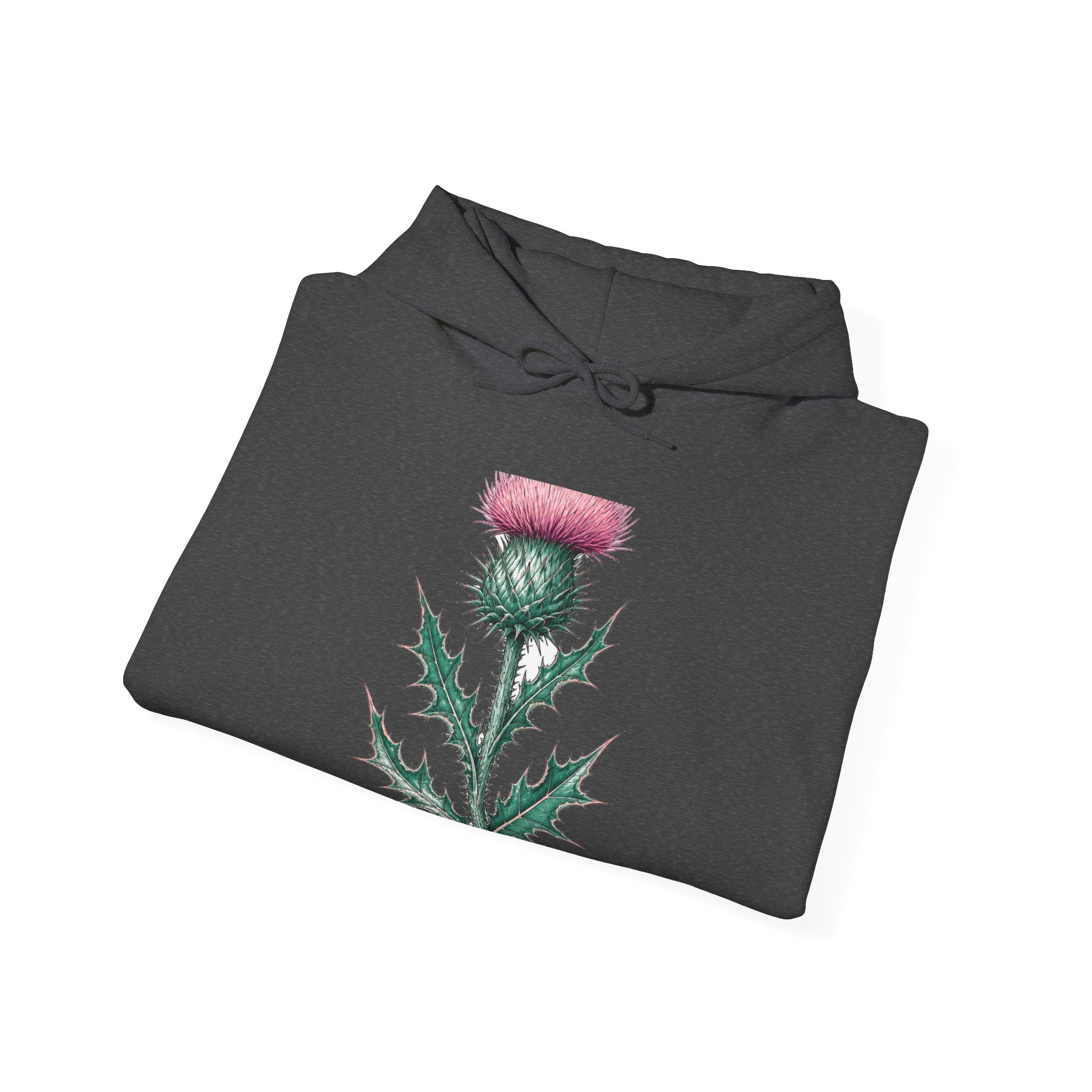 Matching Couple Sweatshirt - Lavender & Thistle Matching Couple Hooded Sweatshirt Hand-Drawn Art His Hers Best Friend Gift - Design B