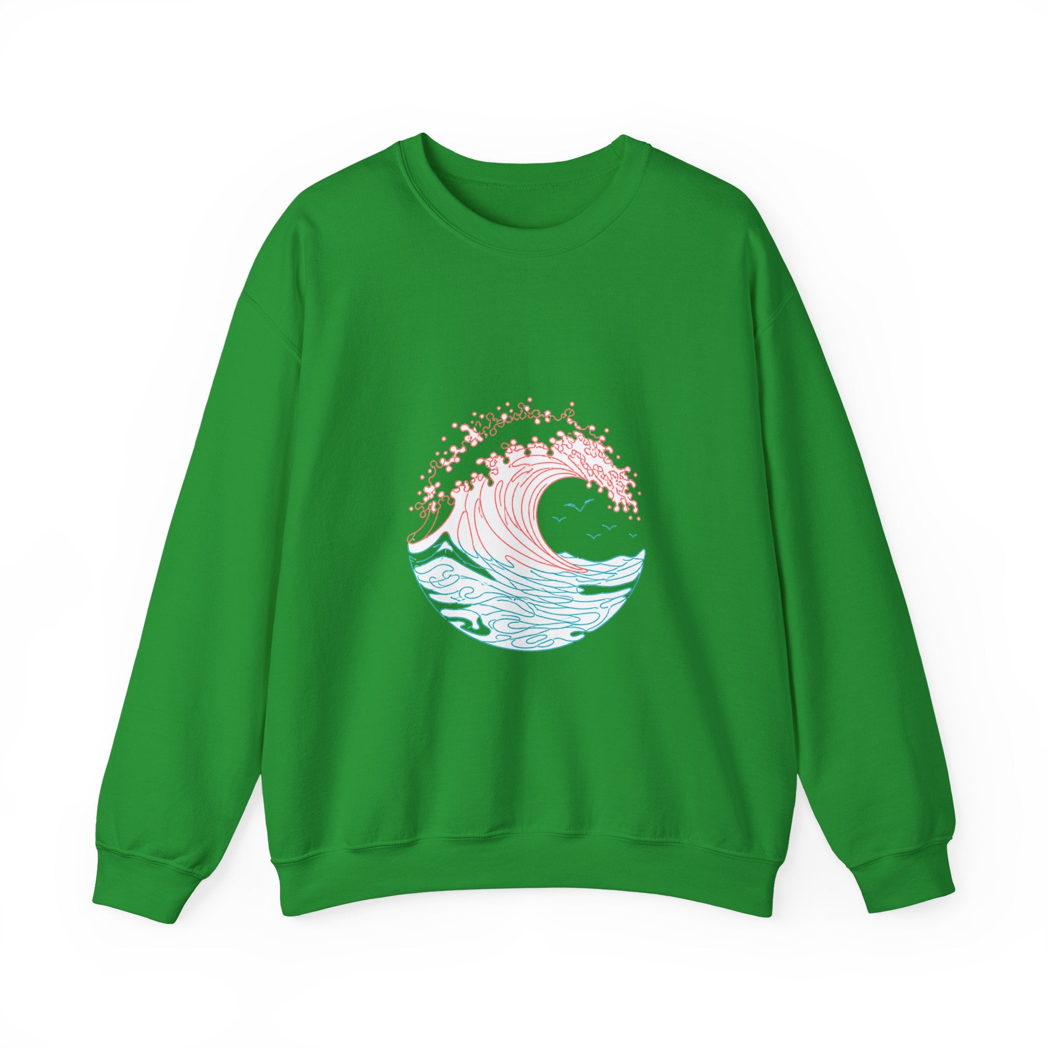 Matching Couple Sweatshirt - Mountain & Ocean Matching Couple Comfort Colors Crew Minimalist Art His Hers Christmas Gift - Design B