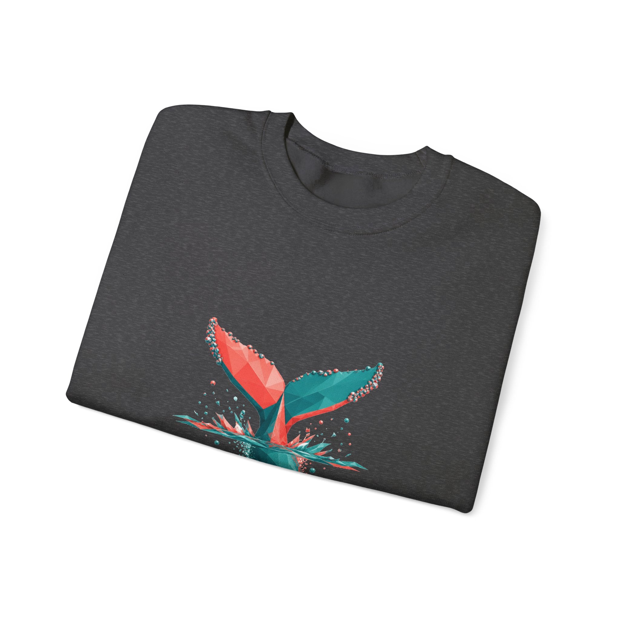 Matching Couple Sweatshirt - Eagle & Whale Matching Couple Comfort Colors Crew Geometric Art His Hers Love Gift - Design B