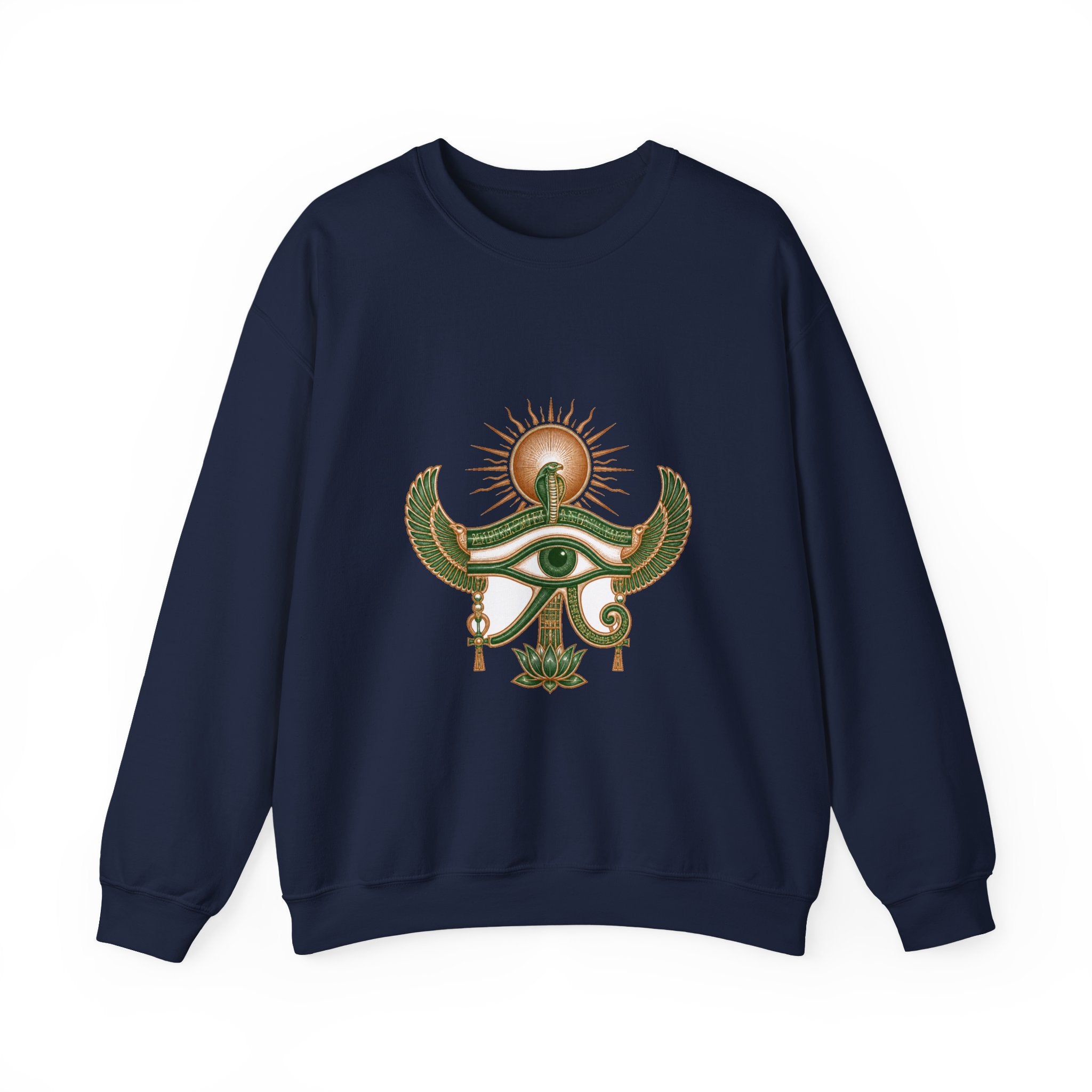 Matching Couple Sweatshirt - Eye of Ra & Horus Matching Couple Premium Fleece Sweatshirt Vintage Art His Hers Honeymoon Gift - Design A
