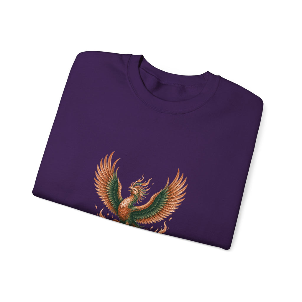 Matching Couple Sweatshirt - Dragon & Phoenix Matching Couple Comfort Colors Crew Hand-Drawn Art His Hers Anniversary Gift - Design B