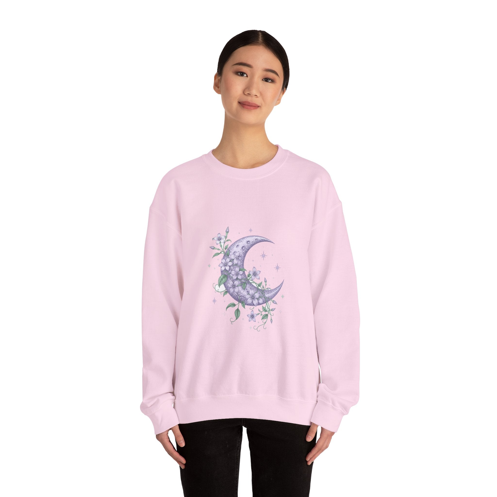 Matching Couple Sweatshirt - Sun & Moon Matching Couple Crewneck Sweatshirt Vintage Art His Hers Wedding Gift - Design A