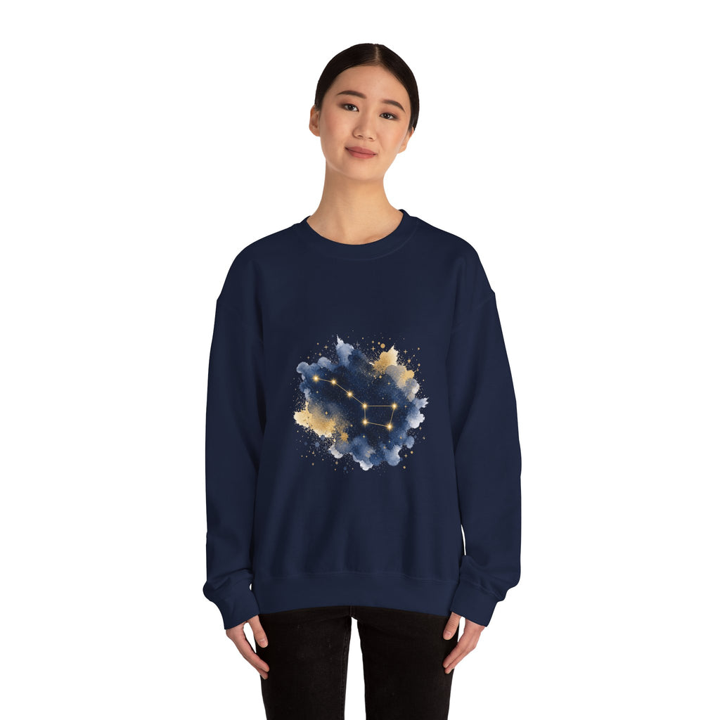 Matching Couple Sweatshirt - Big & Little Dipper Matching Couple Comfort Colors Crew Watercolor Art His Hers Birthday Gift - Design A
