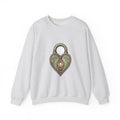 Matching Couple Sweatshirt - Key & Lock Matching Couple Crewneck Sweatshirt Hand-Drawn Art His Hers Best Friend Gift - Design B
