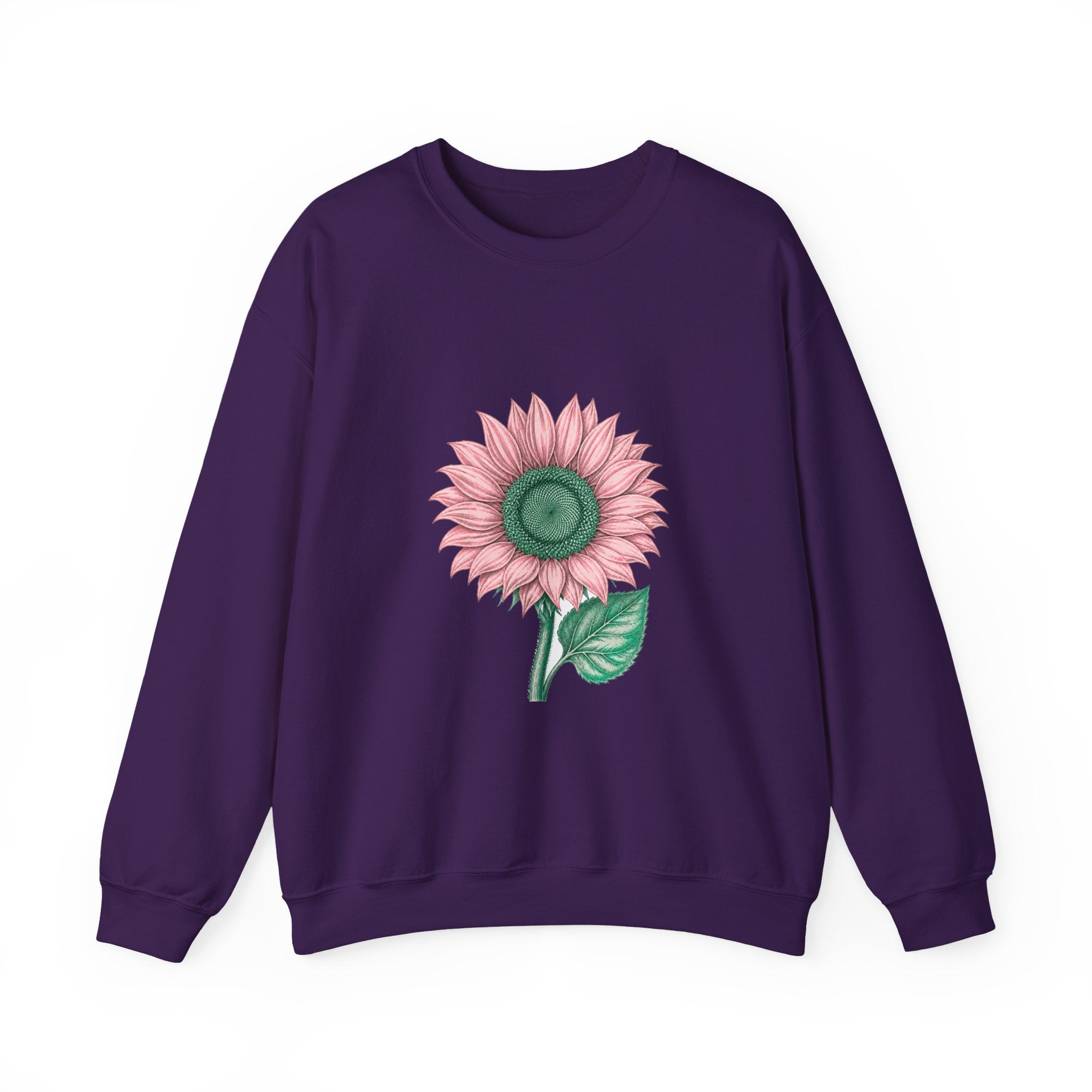 Matching Couple Sweatshirt - Sunflower & Moonflower Matching Couple Crewneck Sweatshirt Vintage Art His Hers Wedding Gift - Design A