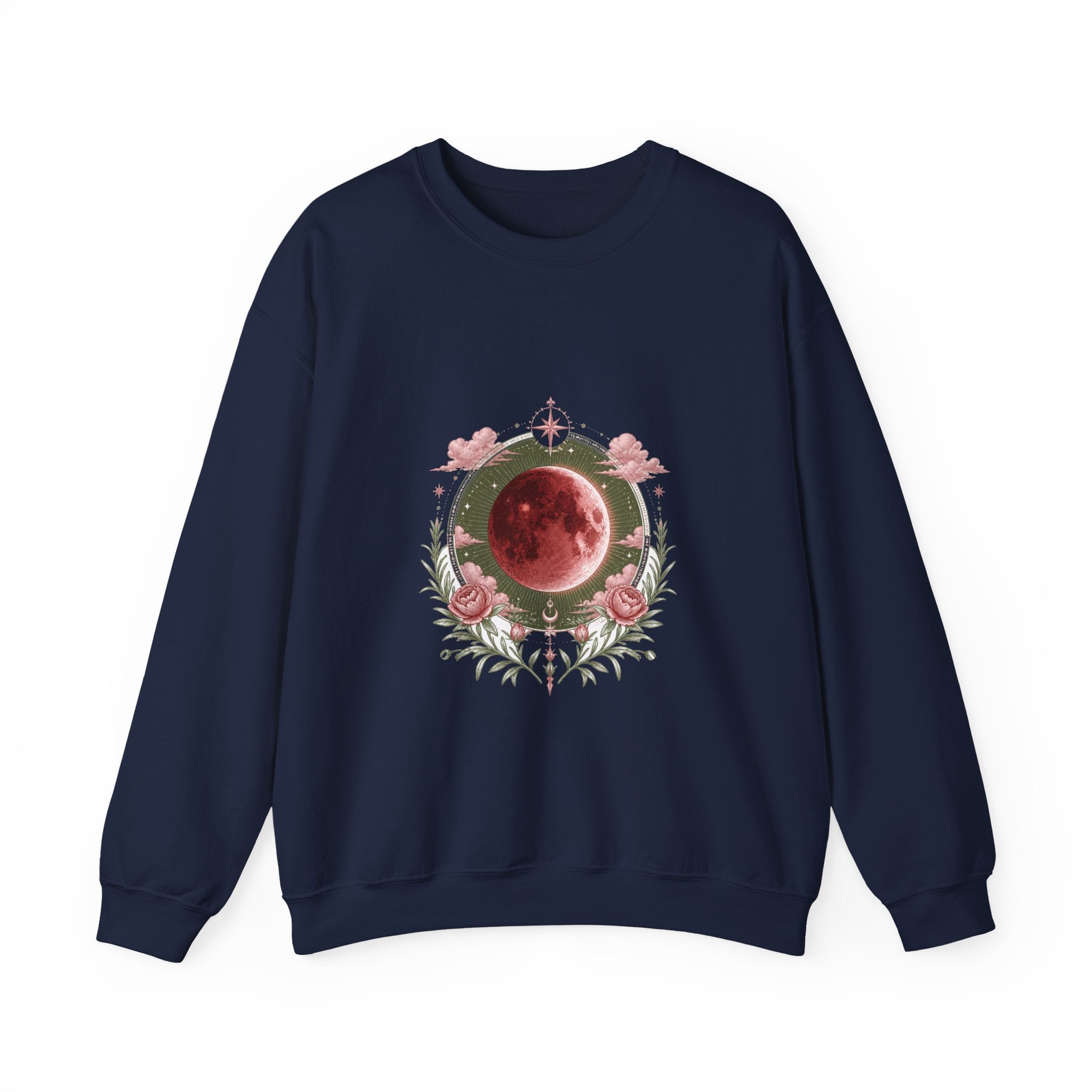 Matching Couple Sweatshirt - Solar & Lunar Eclipse Matching Couple Crewneck Sweatshirt Vintage Art His Hers Wedding Gift - Design B