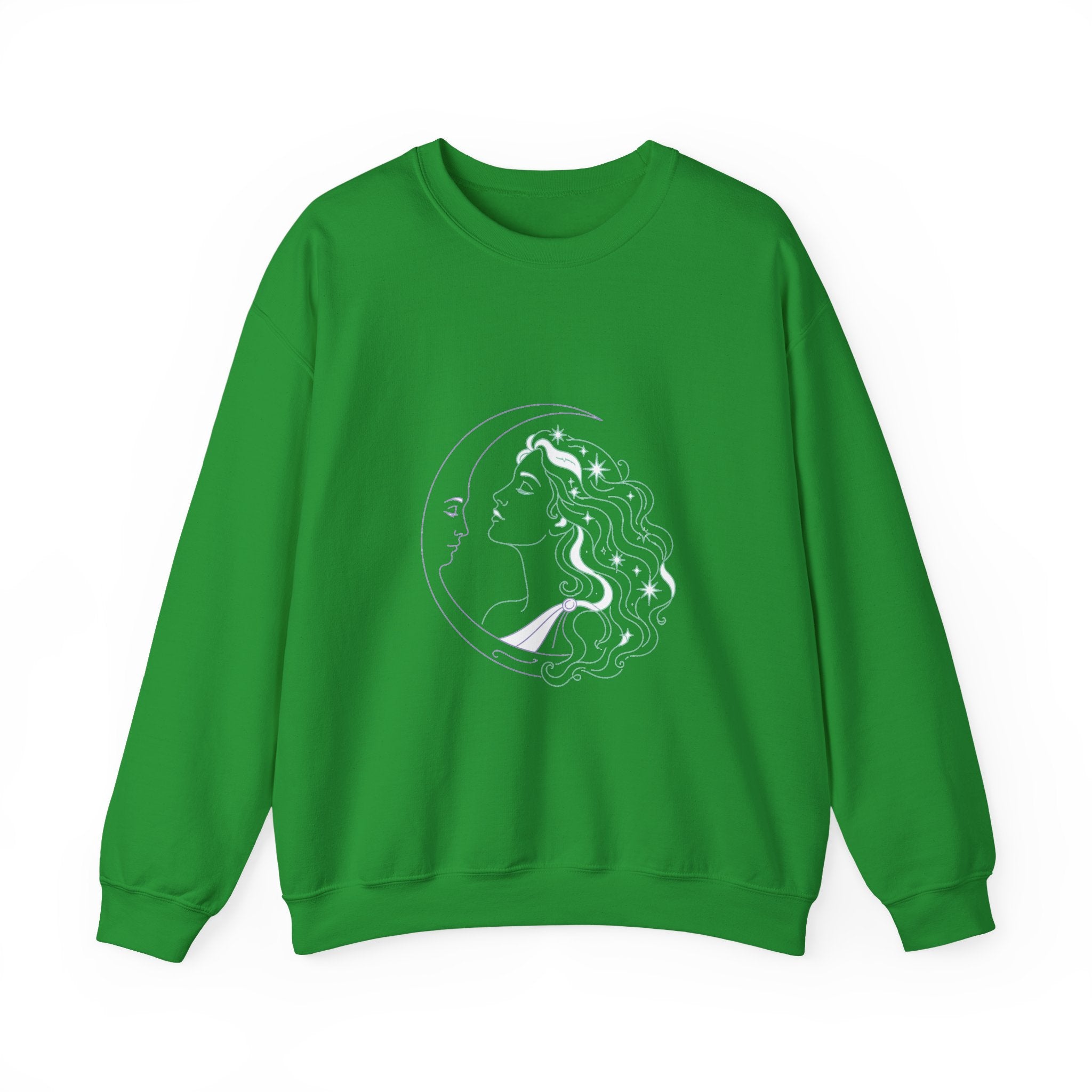 Matching Couple Sweatshirt - Helios & Selene Matching Couple Premium Fleece Sweatshirt Minimalist Art His Hers Christmas Gift - Design B