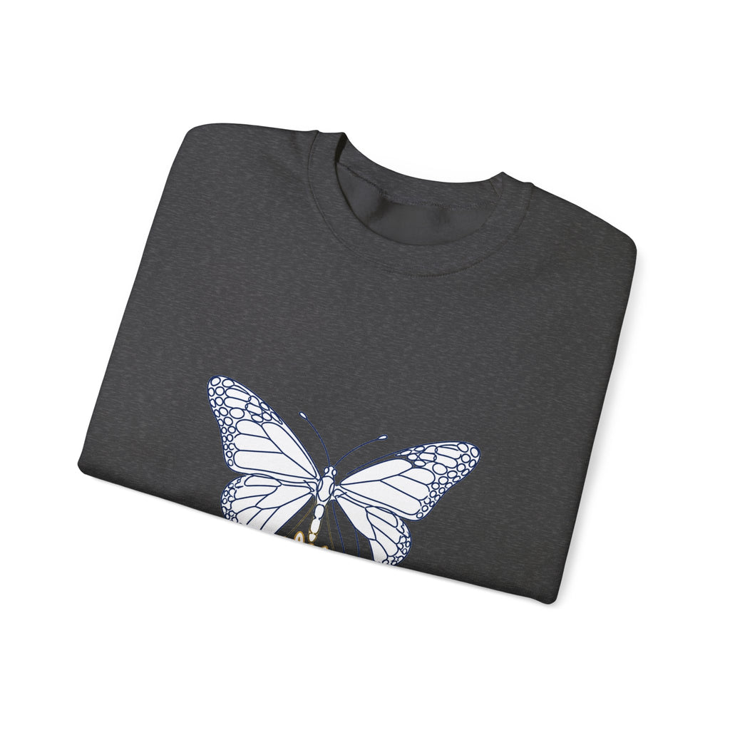 Matching Couple Sweatshirt - Butterfly & Moth Matching Couple Premium Fleece Sweatshirt Minimalist Art His Hers Christmas Gift - Design A