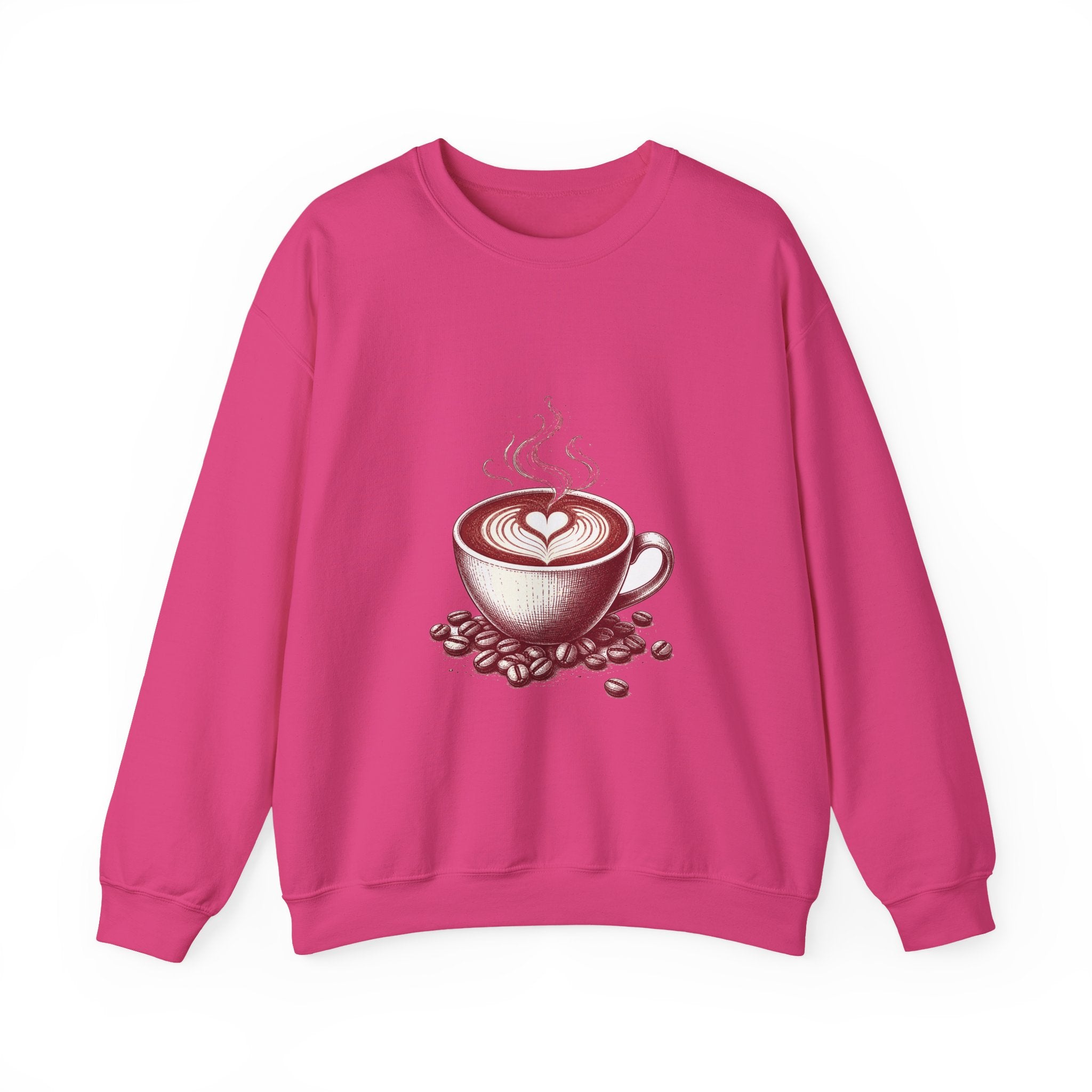 Matching Couple Sweatshirt - Coffee & Tea Matching Couple Comfort Colors Crew Hand-Drawn Art His Hers Anniversary Gift - Design A