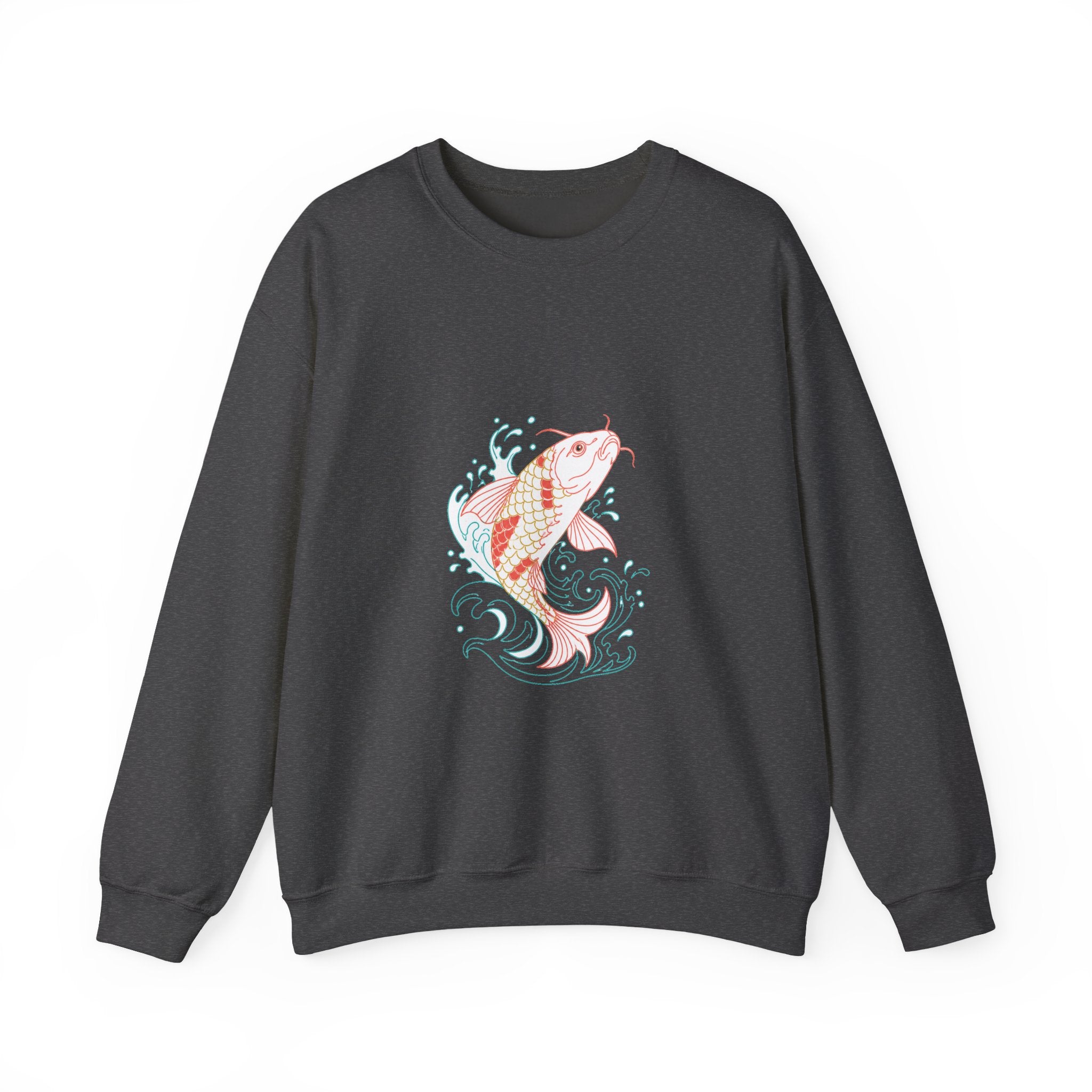 Matching Couple Sweatshirt - Koi Fish Yin Yang Matching Couple Premium Fleece Sweatshirt Minimalist Art His Hers Christmas Gift - Design A