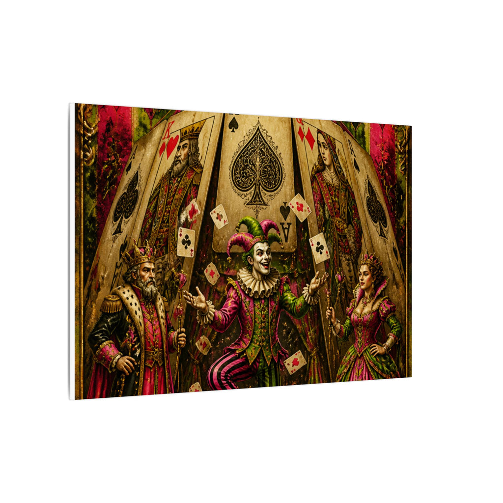 Playing Cards Tent Wall Art Canvas 16×20 Baroque Home Office Decor Maximalist Print