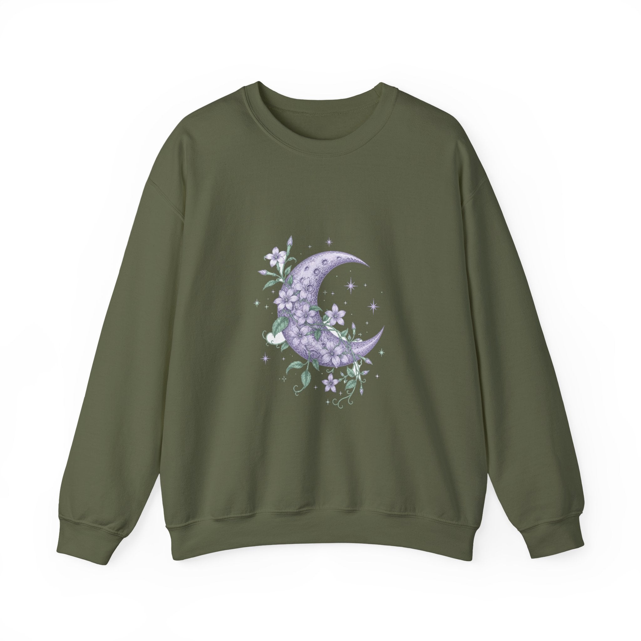 Matching Couple Sweatshirt - Sun & Moon Matching Couple Crewneck Sweatshirt Vintage Art His Hers Wedding Gift - Design A