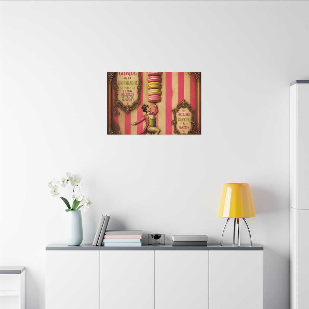 Macaron Balancing Tower Wall Art Canvas 16×20 Baroque Home Office Decor Maximalist Print
