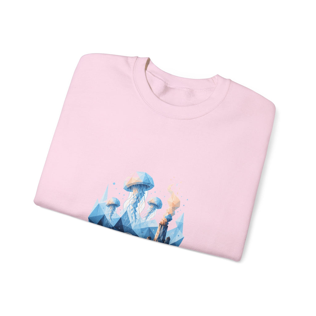 Matching Couple Sweatshirt - Coral Reef & Deep Sea Matching Couple Crewneck Sweatshirt Geometric Art His Hers Couple Gift - Design B