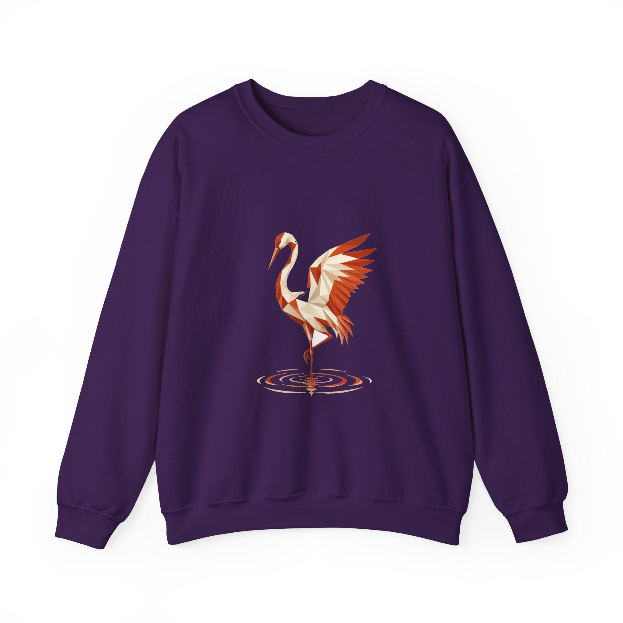 Matching Couple Sweatshirt - Tiger & Crane Matching Couple Premium Fleece Sweatshirt Geometric Art His Hers Love Gift - Design B