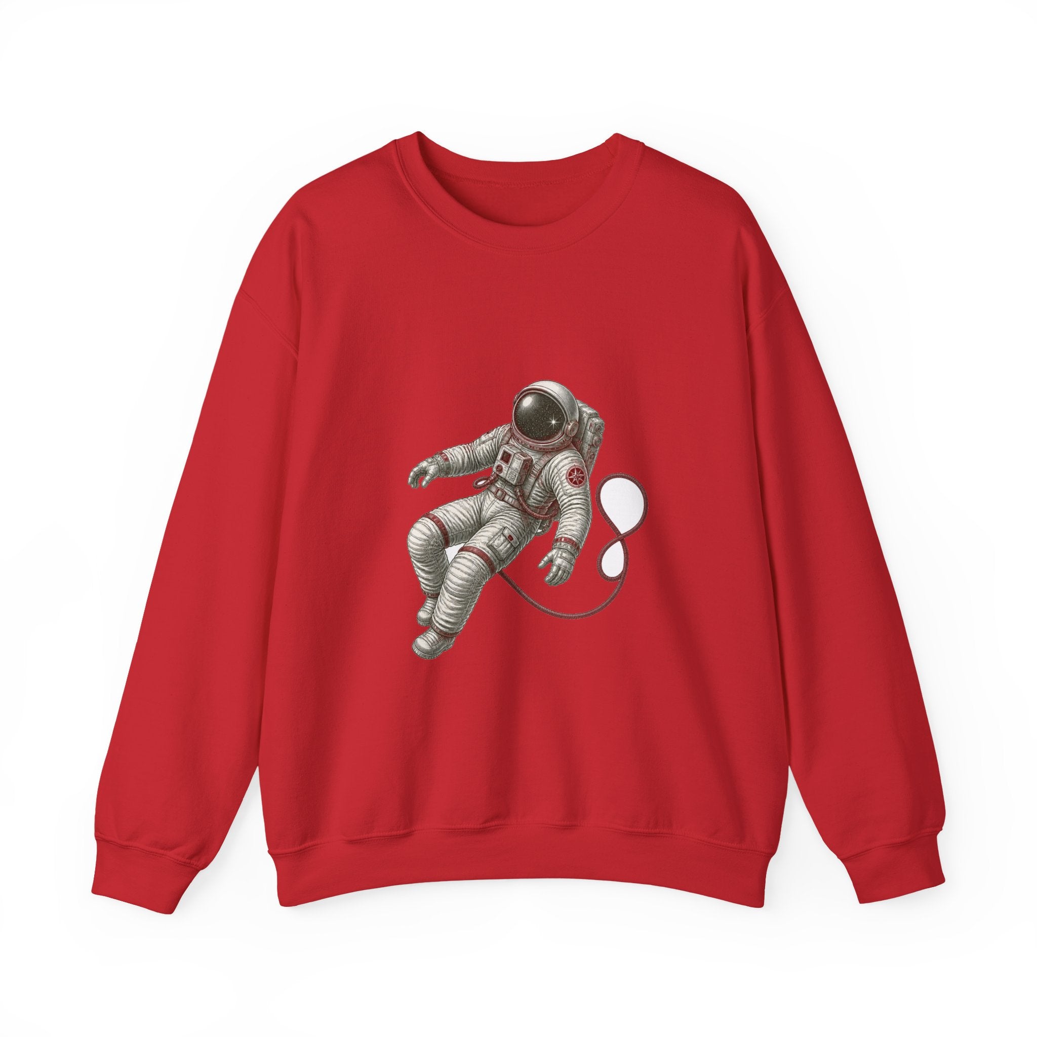 Matching Couple Sweatshirt - Astronaut & Planet Matching Couple Crewneck Sweatshirt Vintage Art His Hers Wedding Gift - Design A