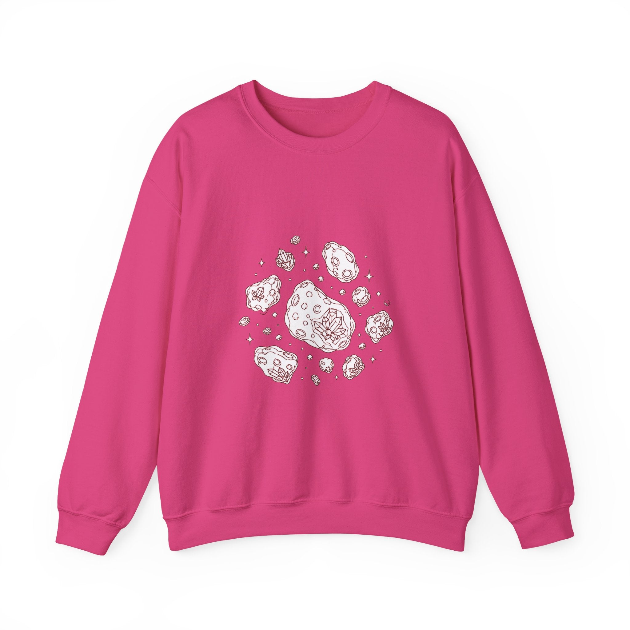 Matching Couple Sweatshirt - Comet & Asteroid Matching Couple Comfort Colors Crew Minimalist Art His Hers Christmas Gift - Design B