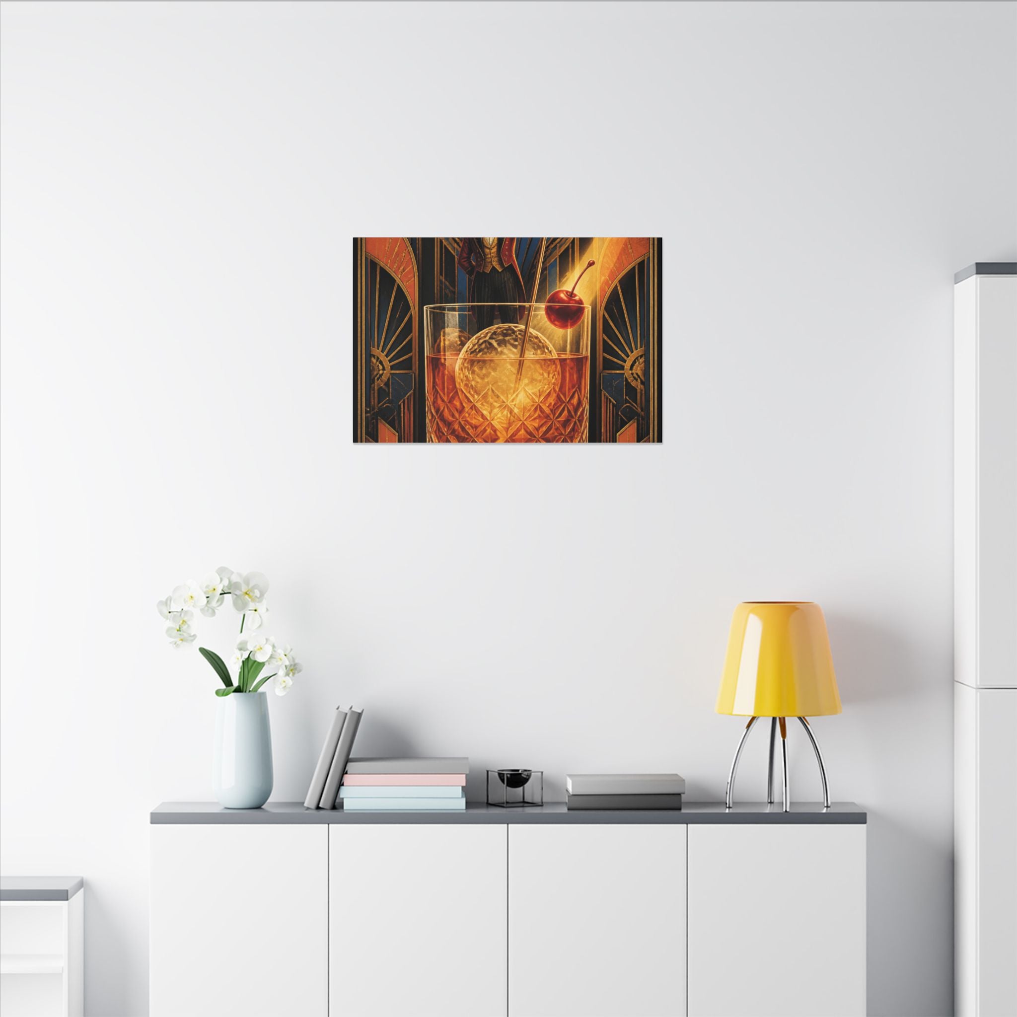 Old Fashioned Ringmaster Wall Art Canvas 24×36 Art Deco Bar Area Decor Maximalist Print