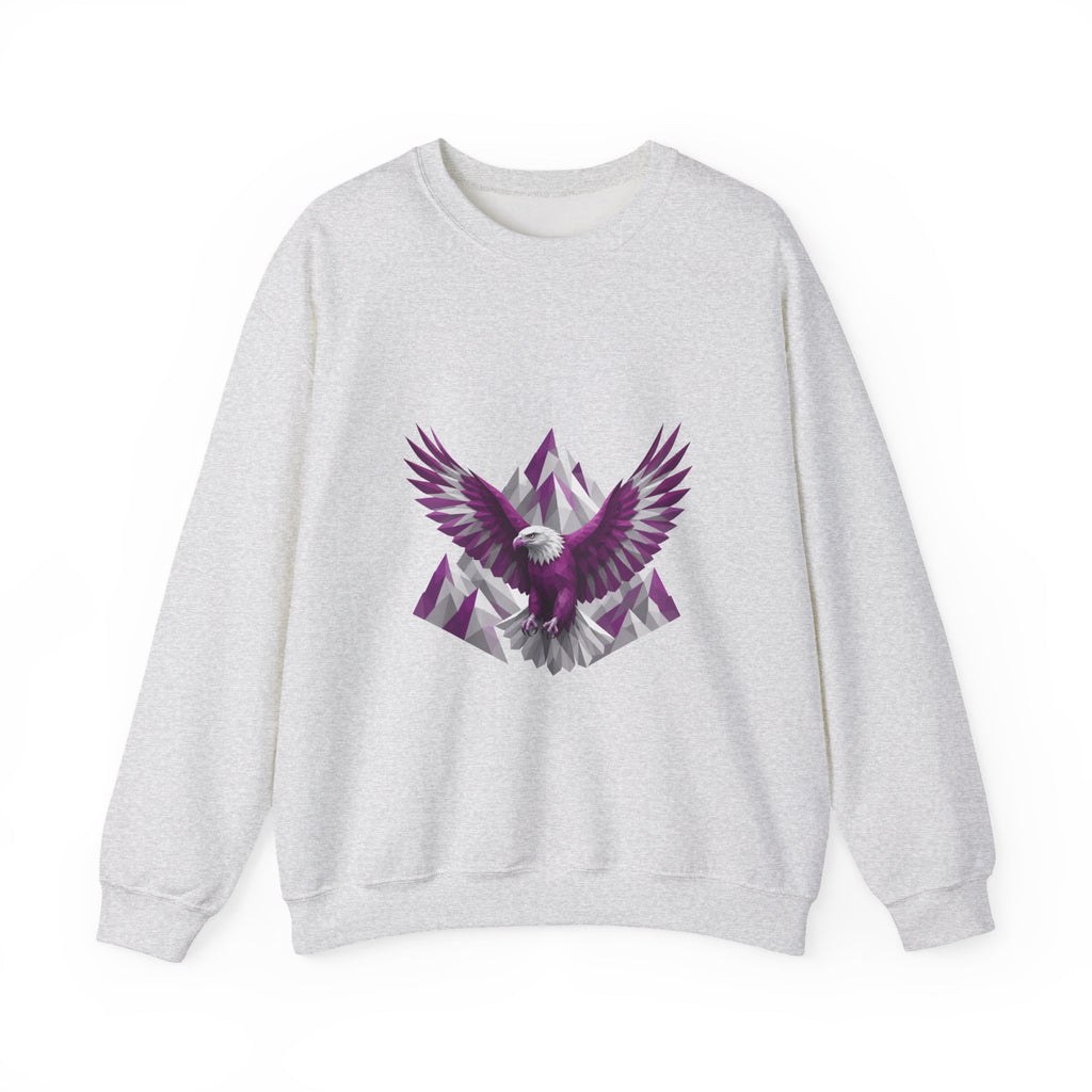 Matching Couple Sweatshirt - Eagle & Whale Matching Couple Crewneck Sweatshirt Geometric Art His Hers Couple Gift - Design A