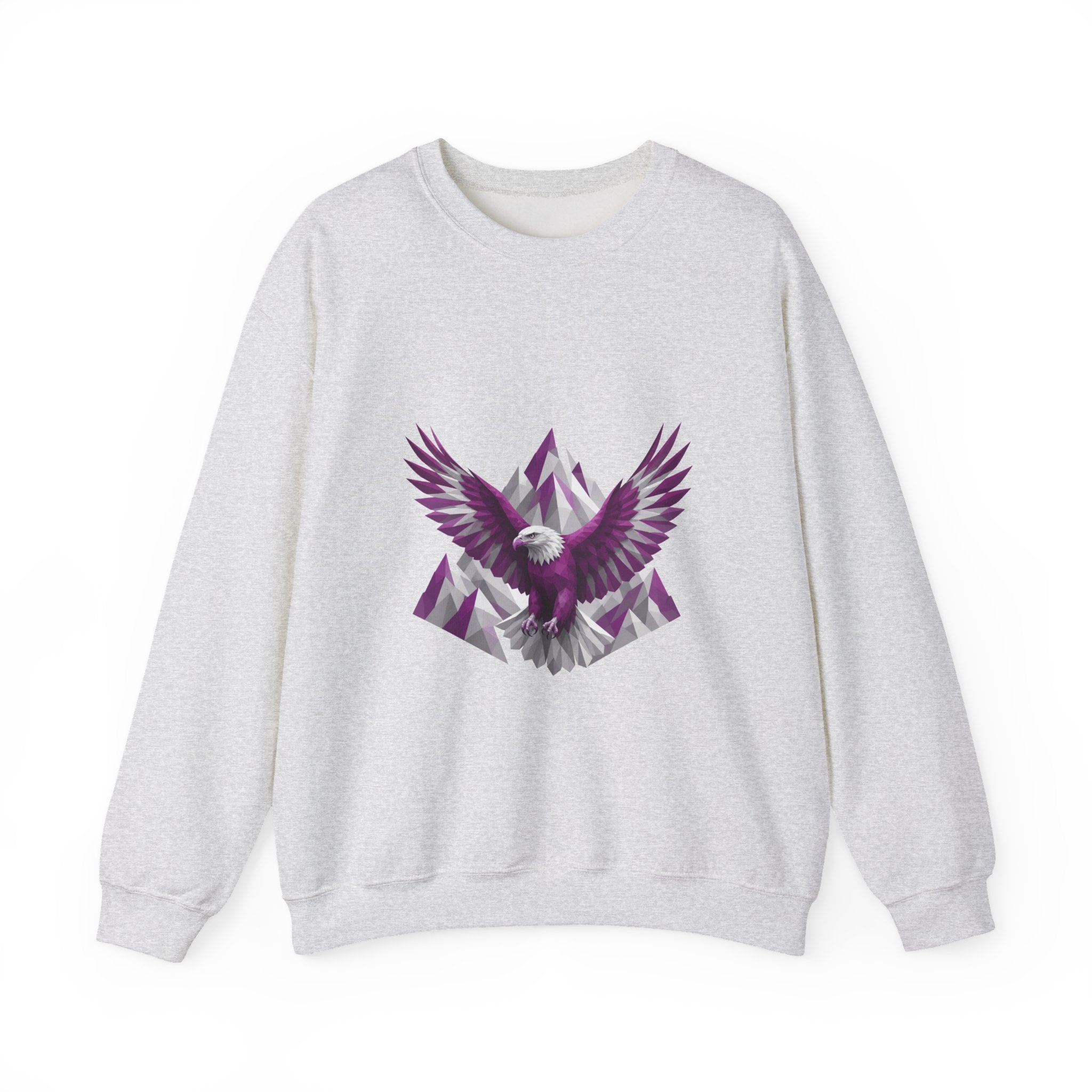 Matching Couple Sweatshirt - Eagle & Whale Matching Couple Crewneck Sweatshirt Geometric Art His Hers Couple Gift - Design A