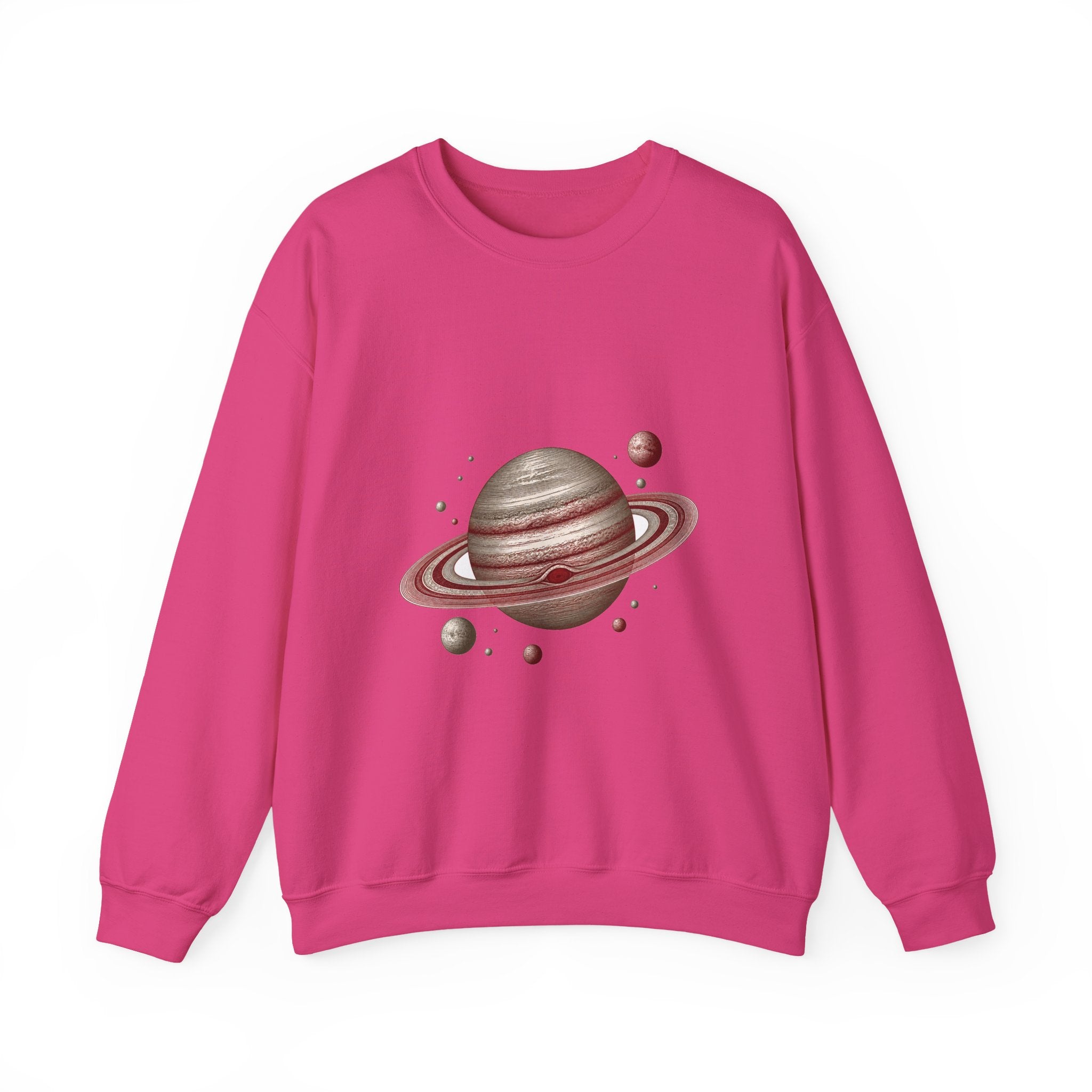 Matching Couple Sweatshirt - Saturn & Jupiter Matching Couple Crewneck Sweatshirt Vintage Art His Hers Wedding Gift - Design A
