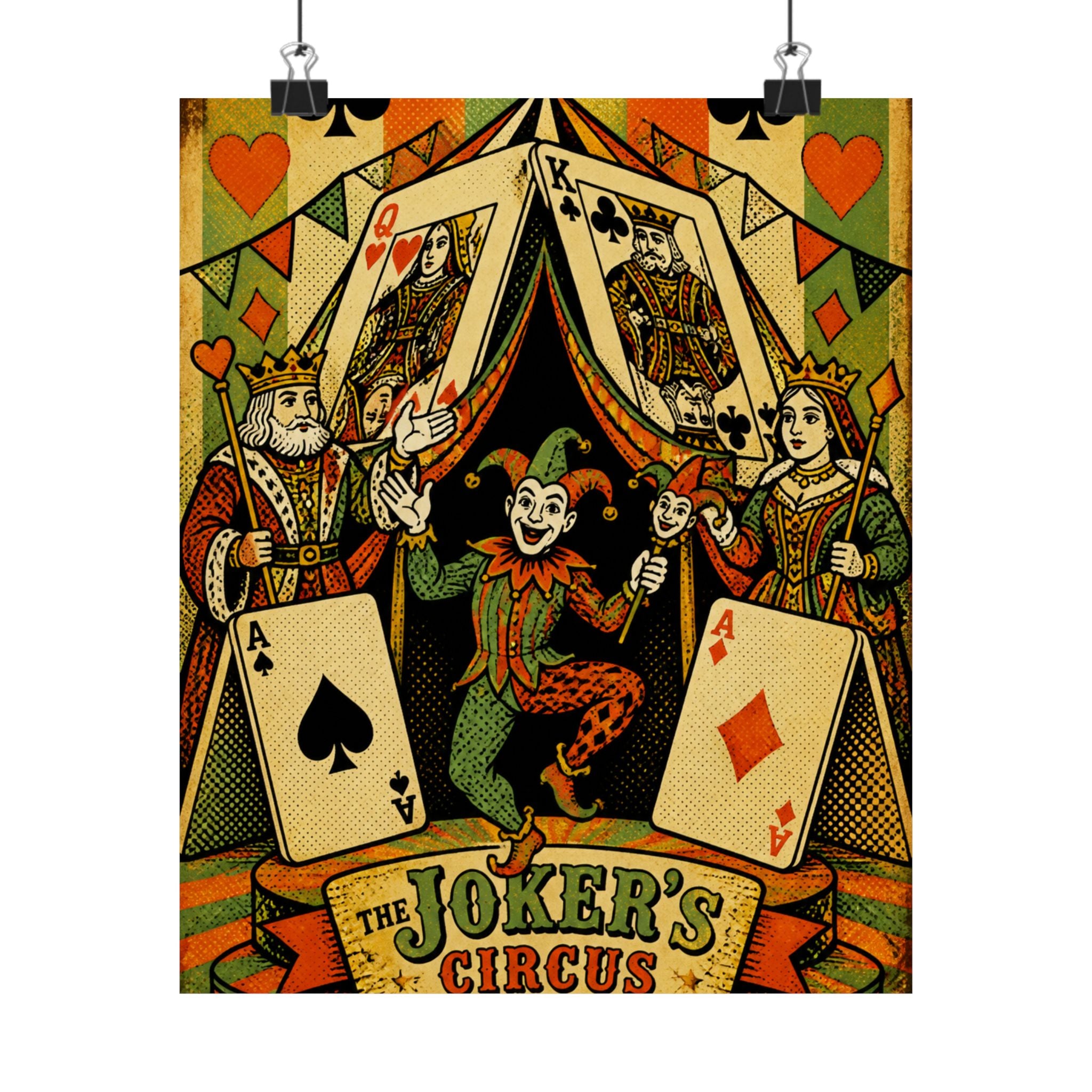 Playing Cards Tent Wall Art Poster 18×24 Pop Art Living Room Decor Maximalist Print
