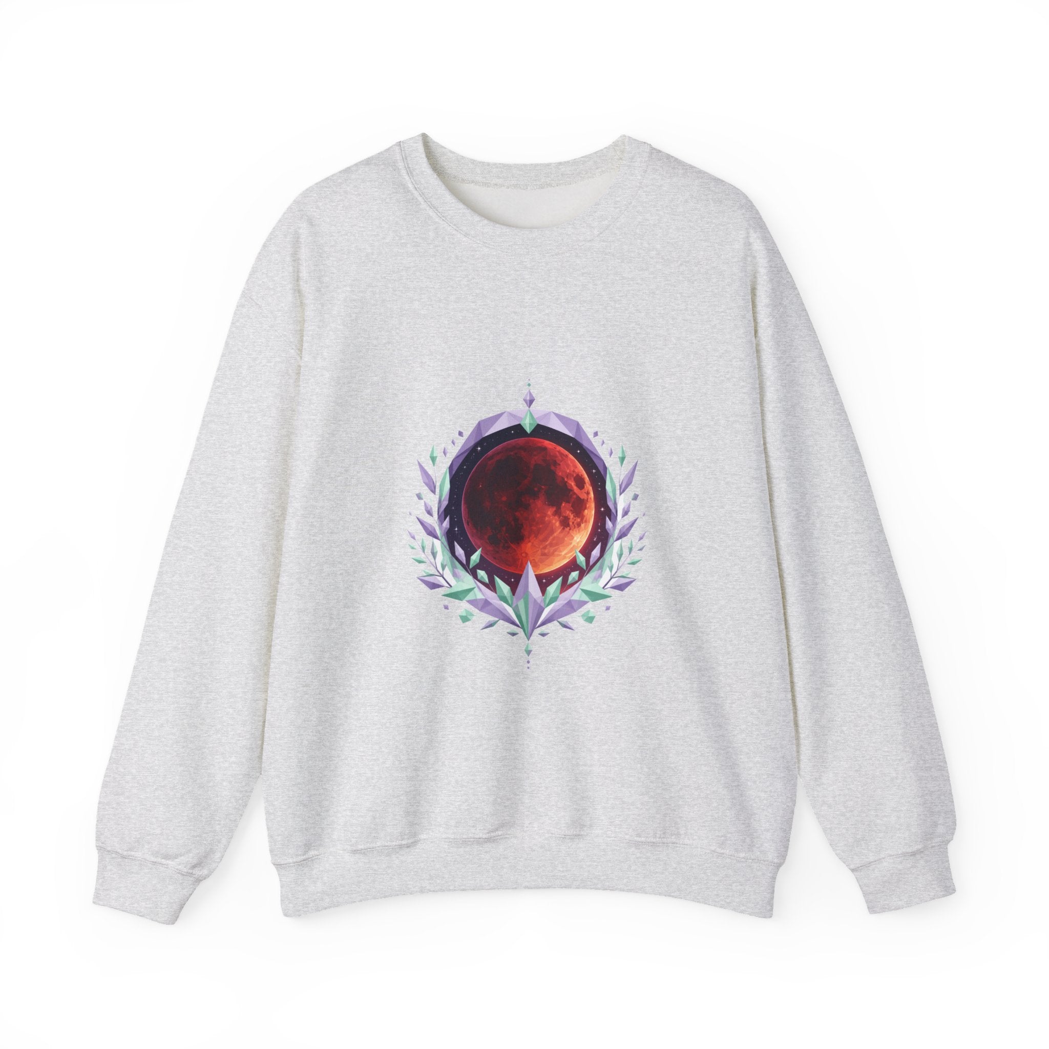 Matching Couple Sweatshirt - Solar & Lunar Eclipse Matching Couple Comfort Colors Crew Geometric Art His Hers Love Gift - Design B