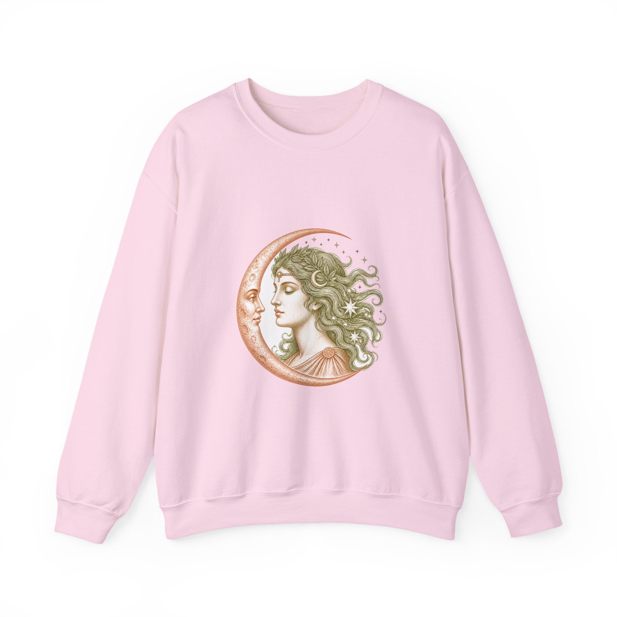 Matching Couple Sweatshirt - Helios & Selene Matching Couple Crewneck Sweatshirt Vintage Art His Hers Wedding Gift - Design B