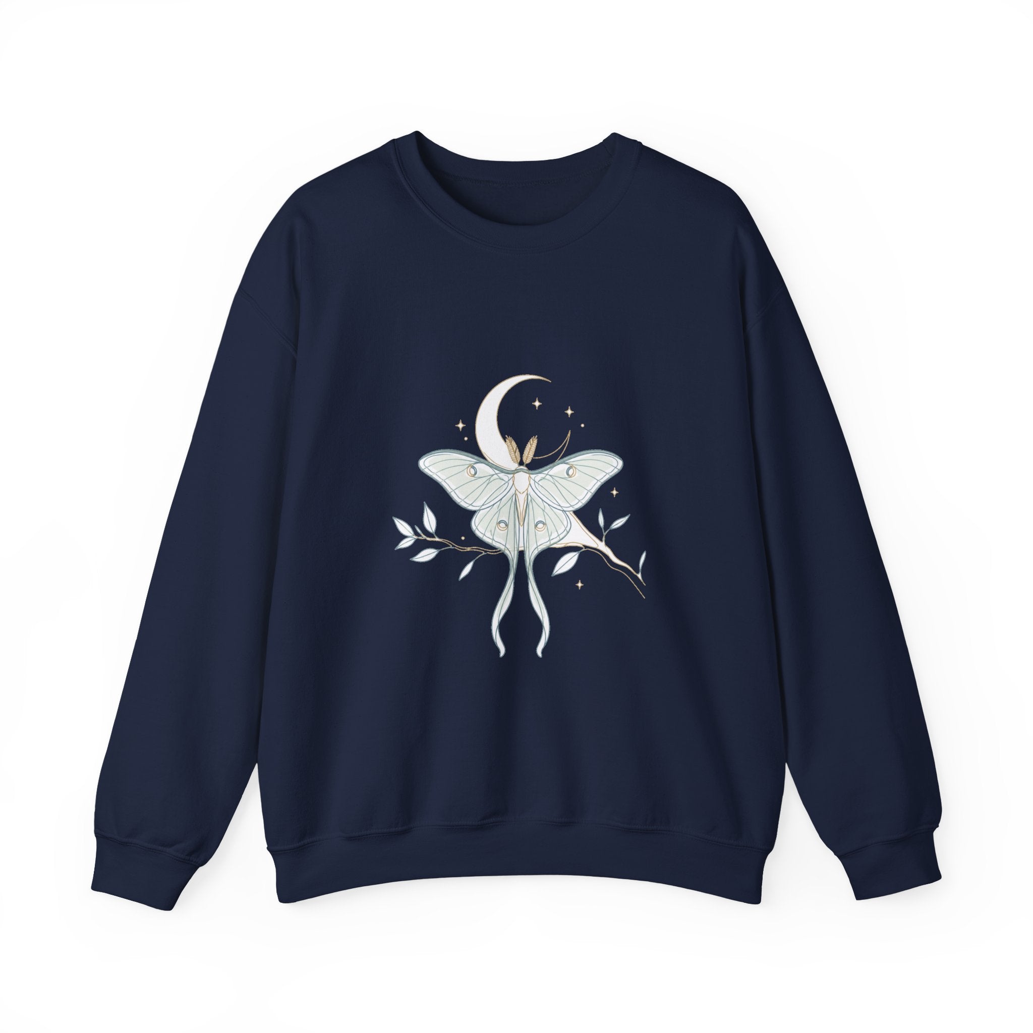 Matching Couple Sweatshirt - Butterfly & Moth Matching Couple Comfort Colors Crew Minimalist Art His Hers Christmas Gift - Design B