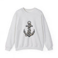 Matching Couple Sweatshirt - Anchor & Sail Matching Couple Comfort Colors Crew Hand-Drawn Art His Hers Anniversary Gift - Design A