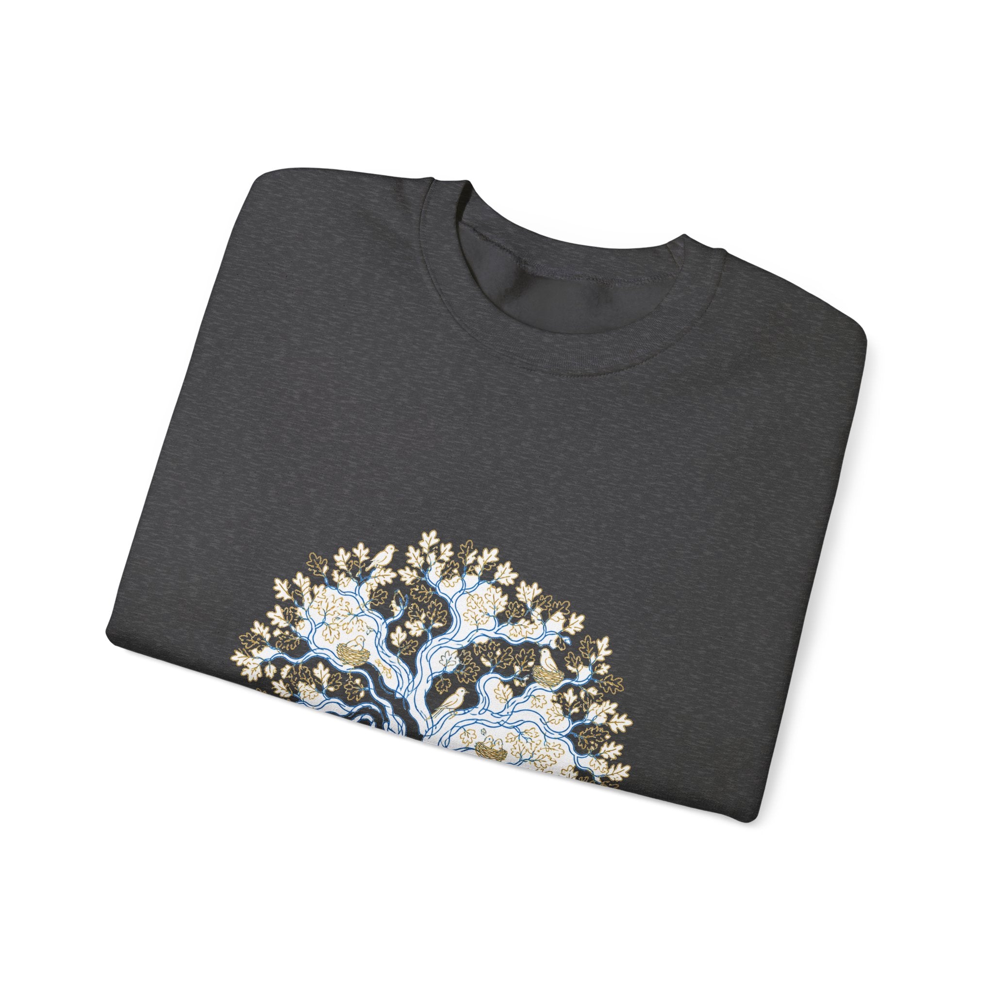 Matching Couple Sweatshirt - Ancient Oak & Deep Roots Matching Couple Crewneck Sweatshirt Minimalist Art His Hers Valentine Gift - Design A