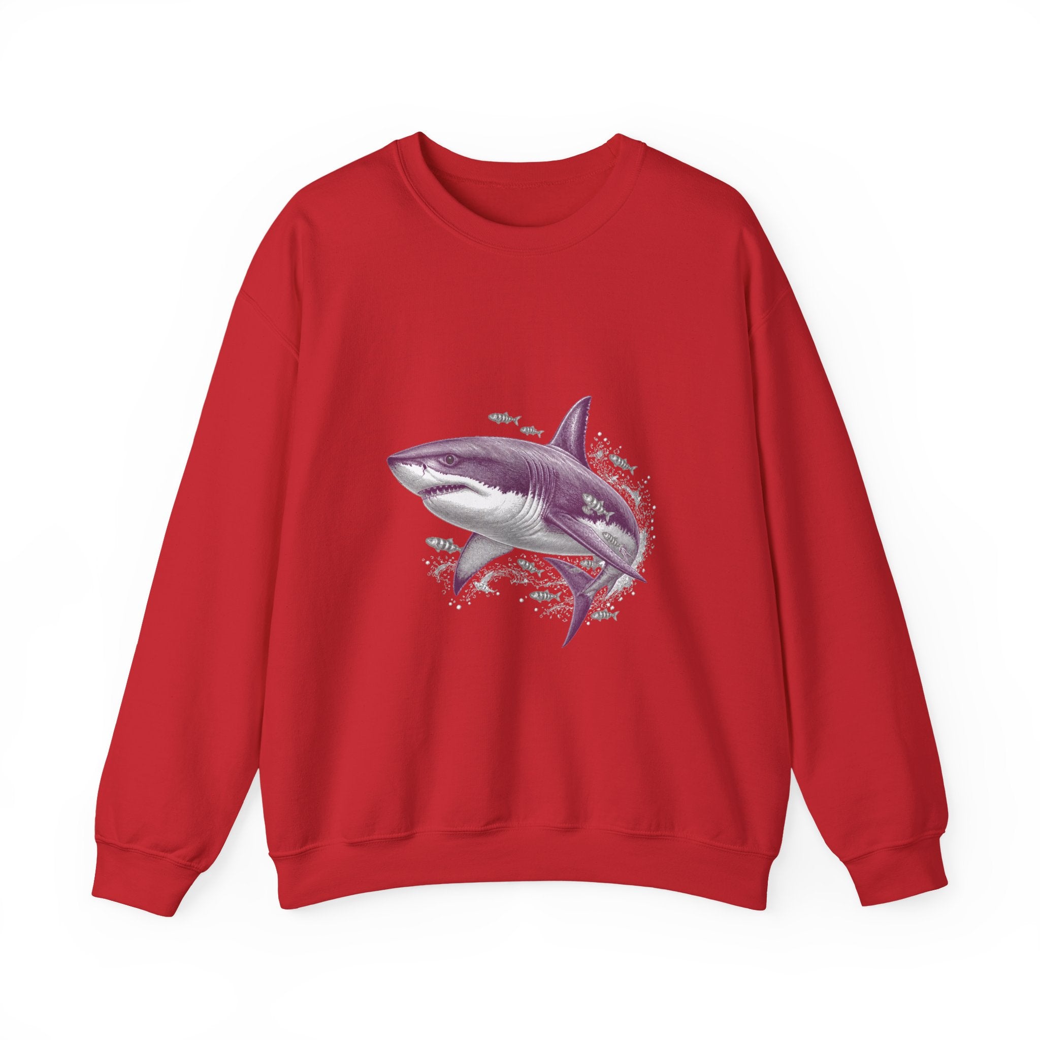 Matching Couple Sweatshirt - Shark & Dolphin Matching Couple Comfort Colors Crew Vintage Art His Hers Honeymoon Gift - Design A