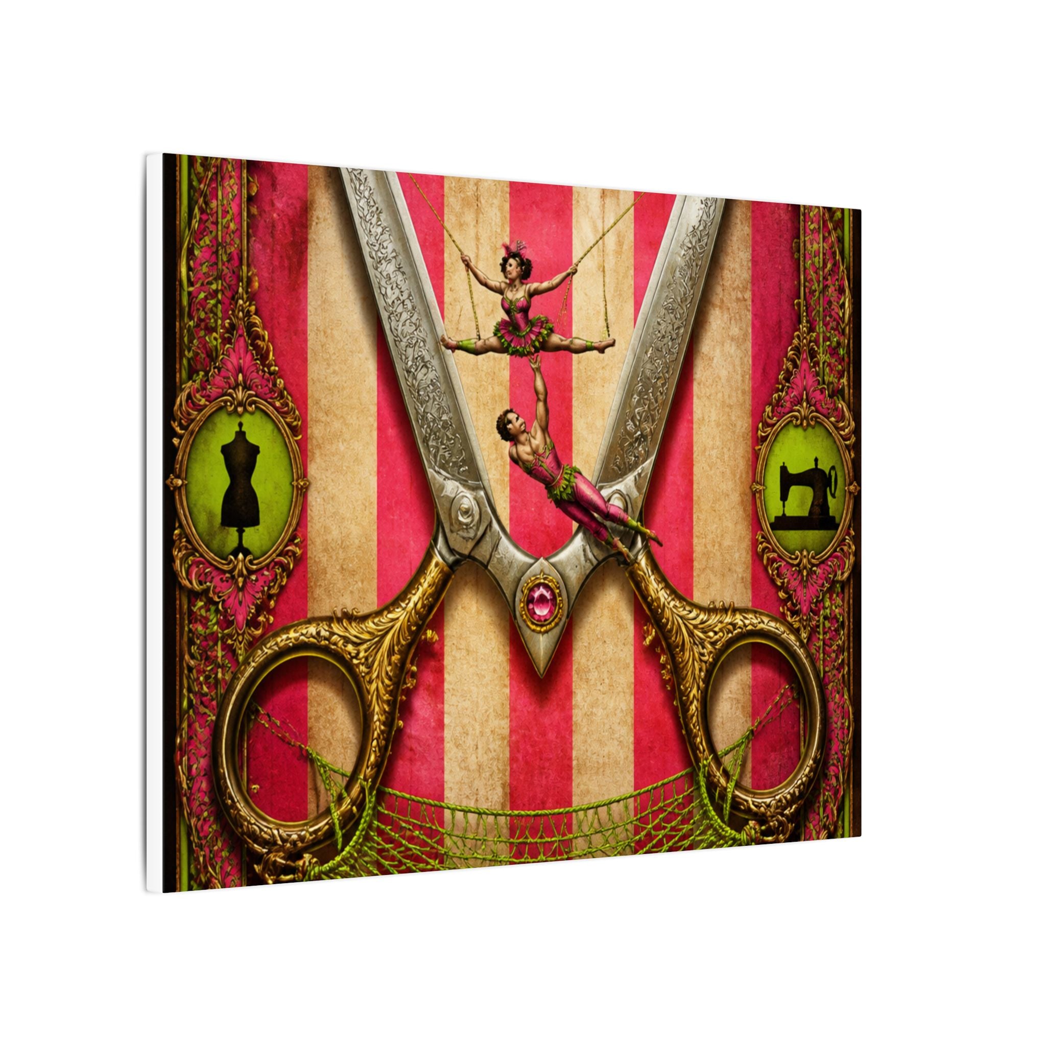 Giant Scissors Trapeze Wall Art Canvas 24×36 Baroque Studio Decor Maximalist Print