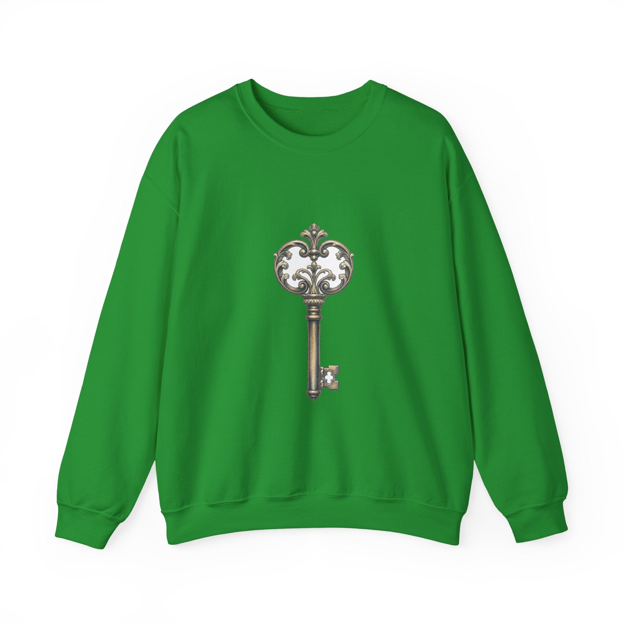 Matching Couple Sweatshirt - Key & Lock Matching Couple Premium Fleece Sweatshirt Vintage Art His Hers Honeymoon Gift - Design A