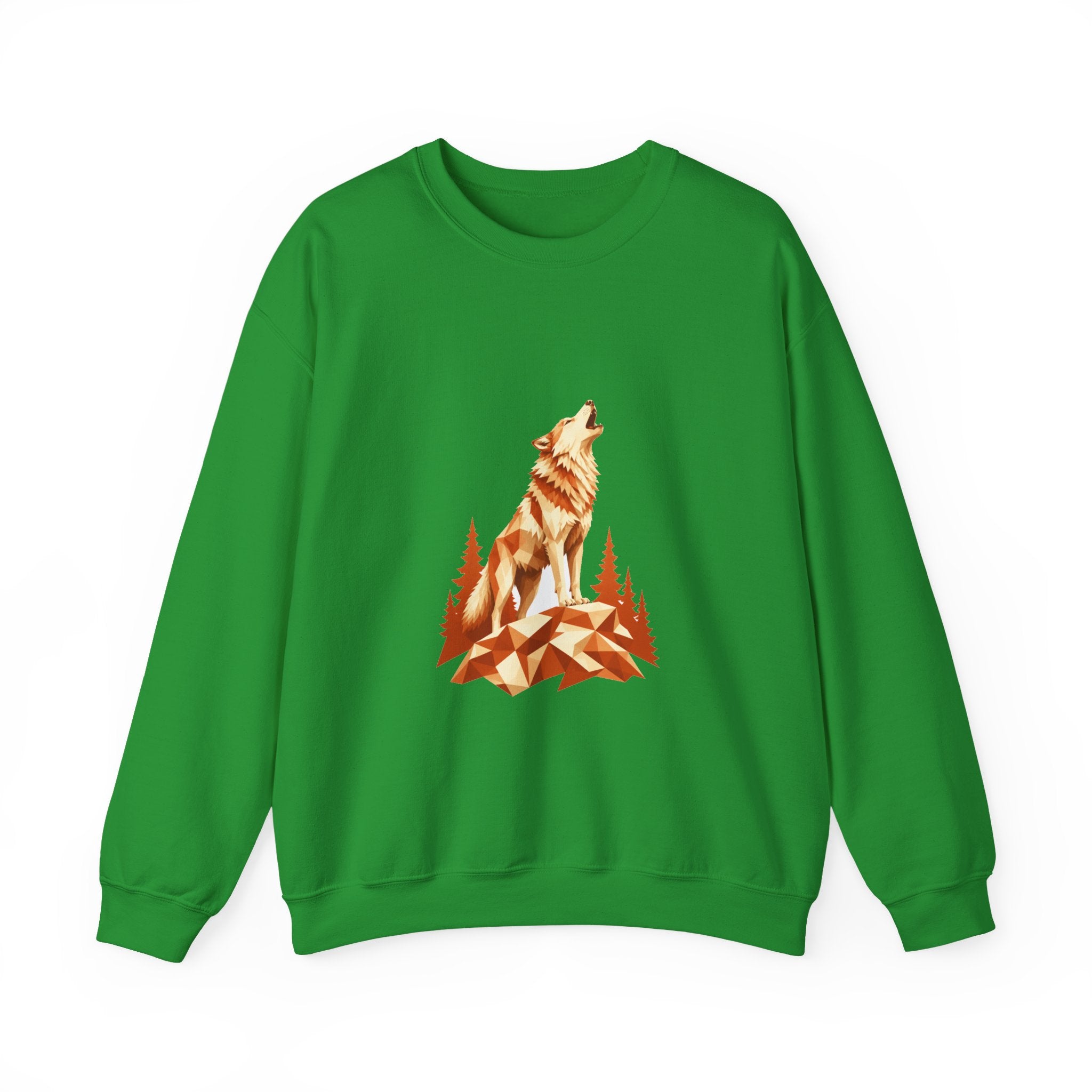 Matching Couple Sweatshirt - Wolf & Dove Matching Couple Crewneck Sweatshirt Geometric Art His Hers Couple Gift - Design A