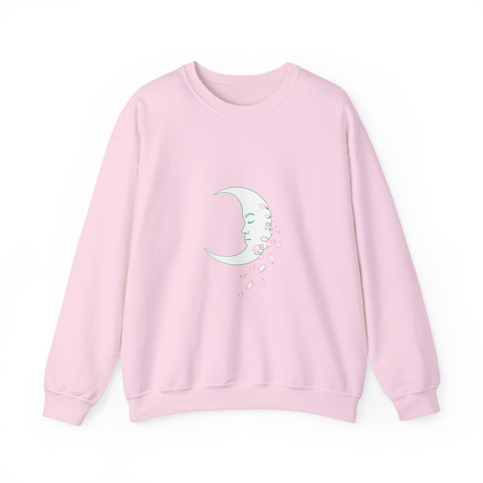 Matching Couple Sweatshirt - Waxing & Waning Moon Matching Couple Crewneck Sweatshirt Minimalist Art His Hers Valentine Gift - Design B