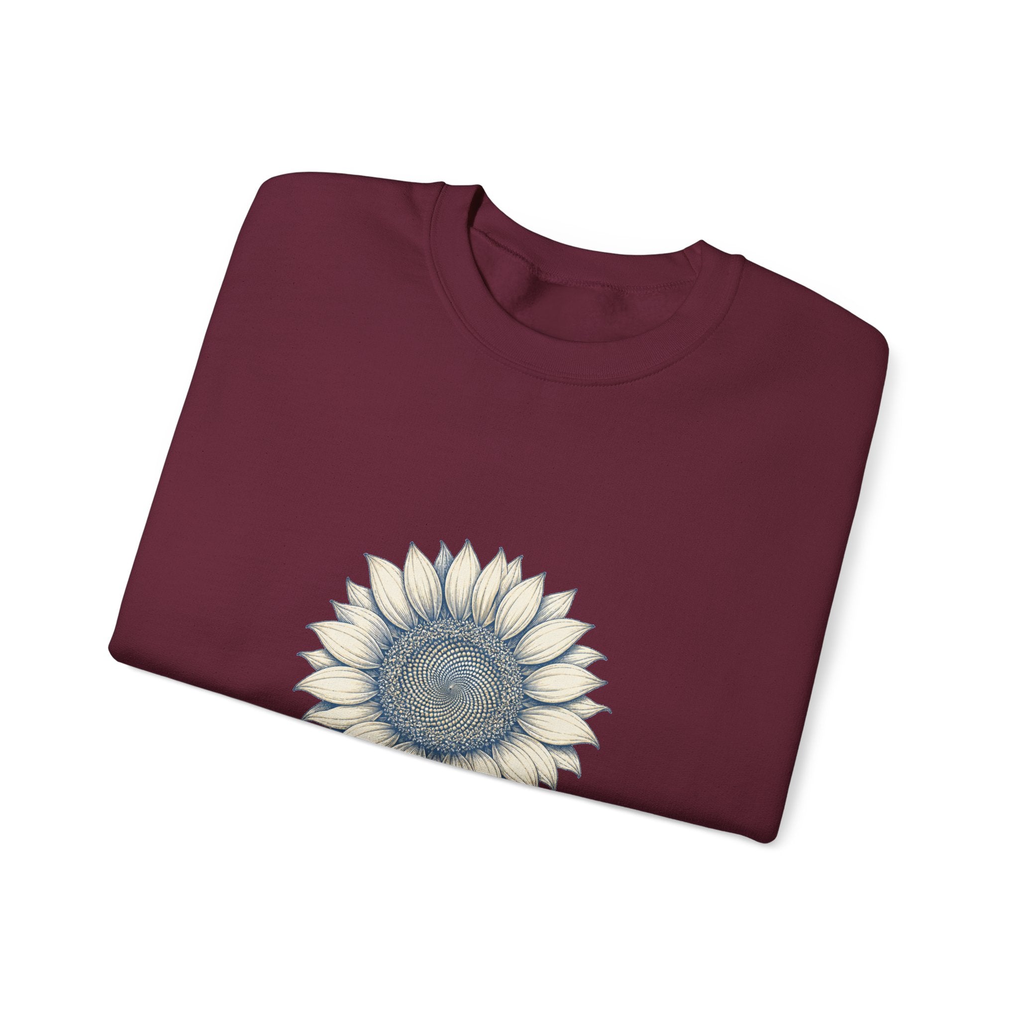 Matching Couple Sweatshirt - Sunflower & Moonflower Matching Couple Comfort Colors Crew Hand-Drawn Art His Hers Anniversary Gift - Design A