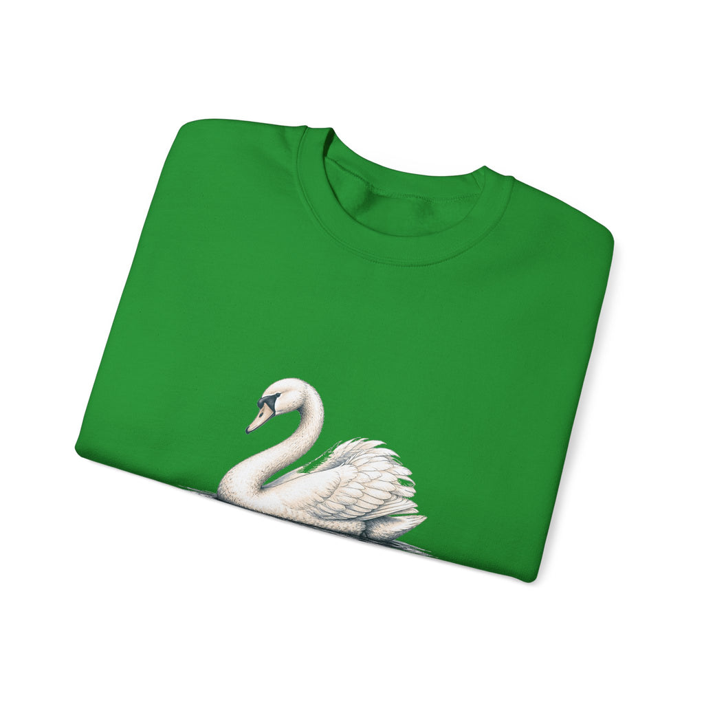 Matching Couple Sweatshirt - Raven & Swan Matching Couple Premium Fleece Sweatshirt Hand-Drawn Art His Hers Anniversary Gift - Design B