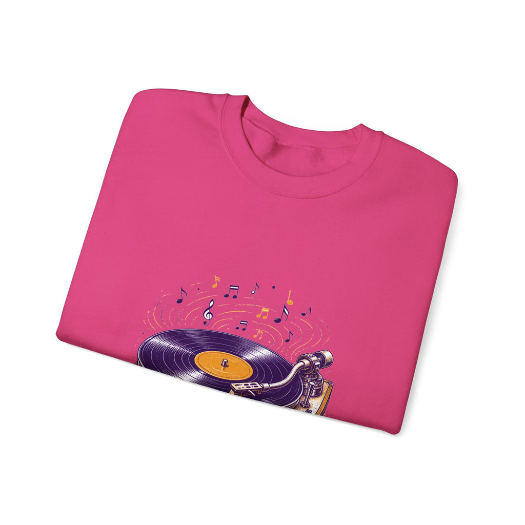 Matching Couple Sweatshirt - Vinyl & Cassette Matching Couple Premium Fleece Sweatshirt Hand-Drawn Art His Hers Anniversary Gift - Design A